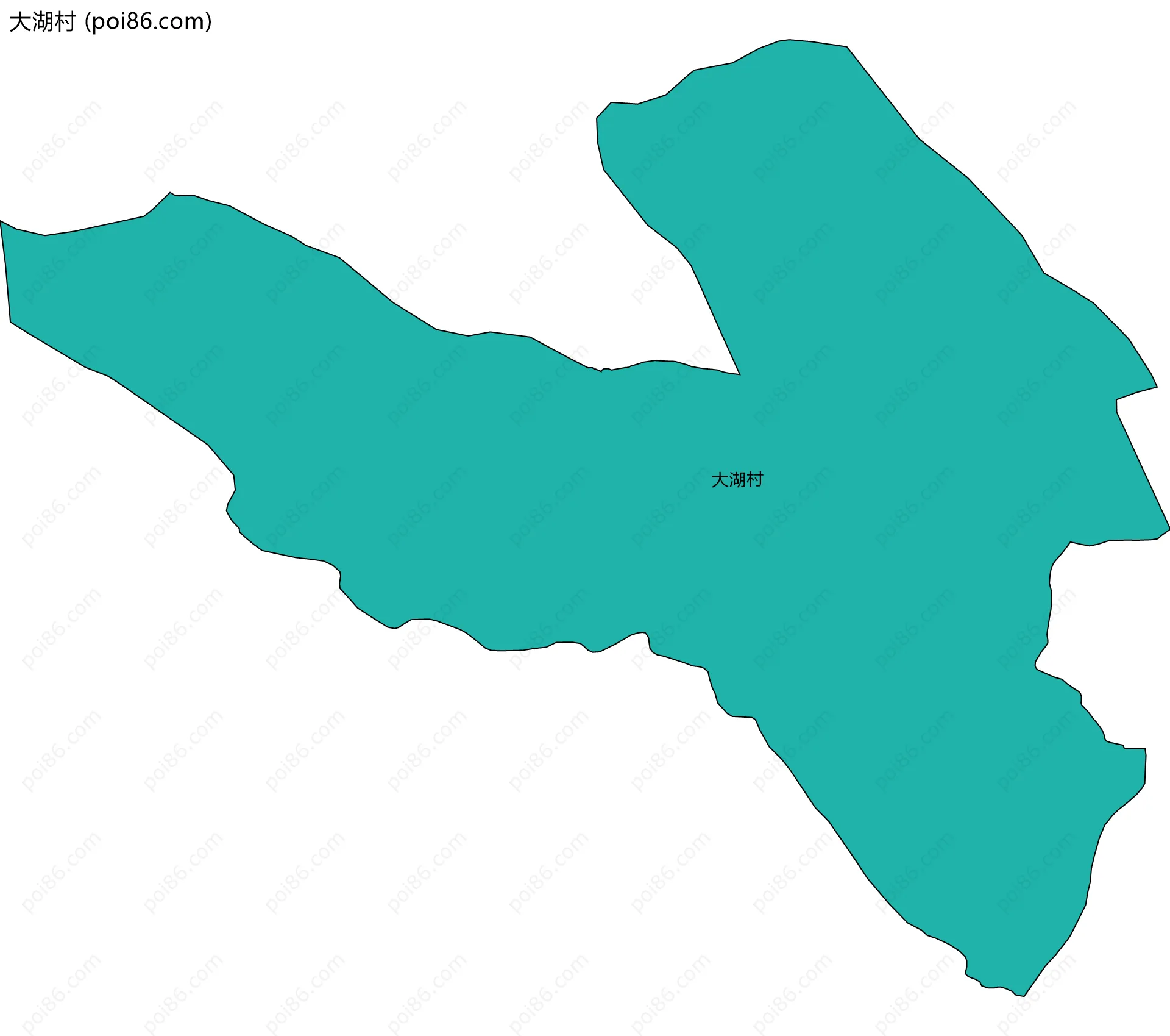 大湖村边界地图