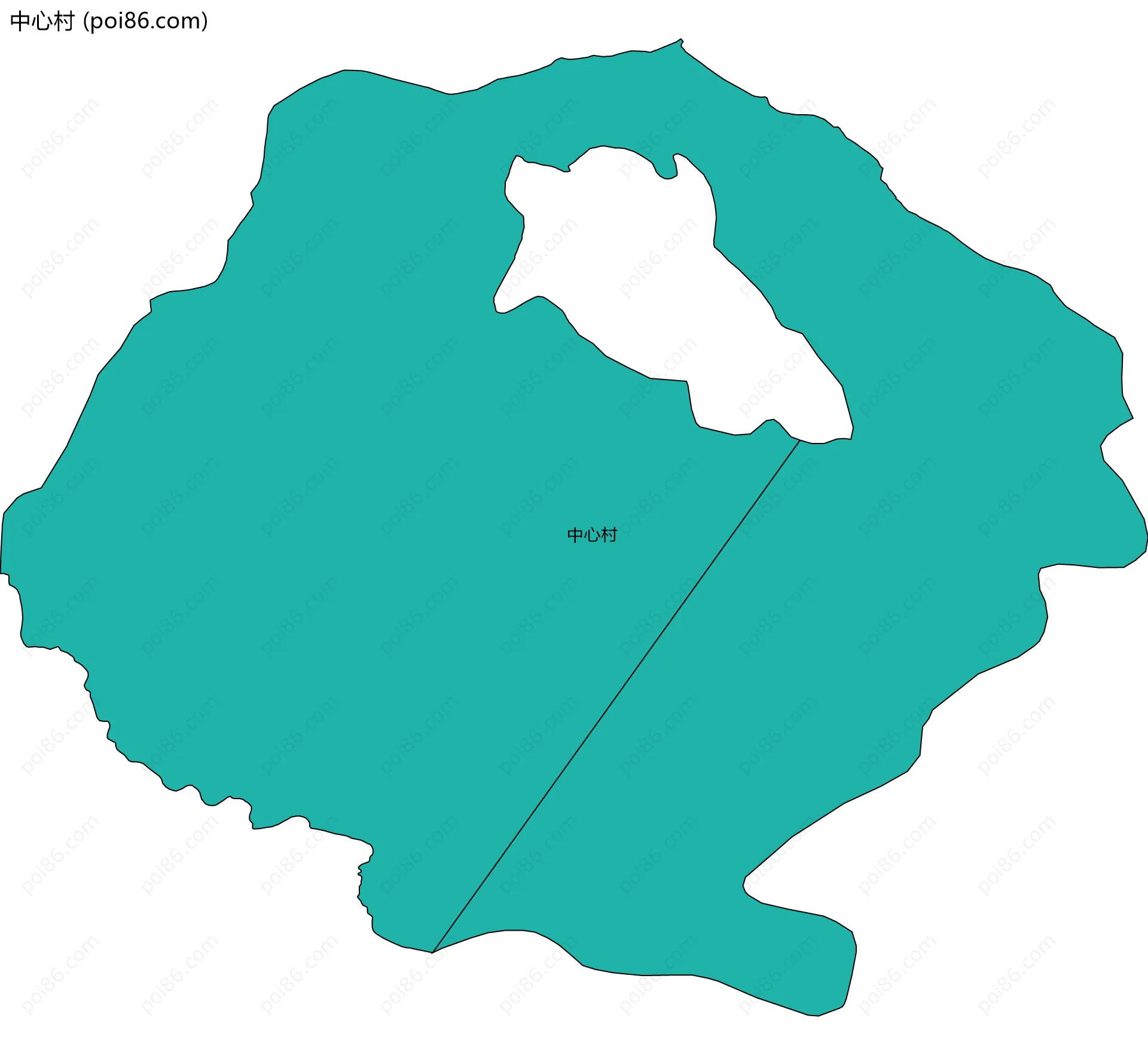 中心村边界地图