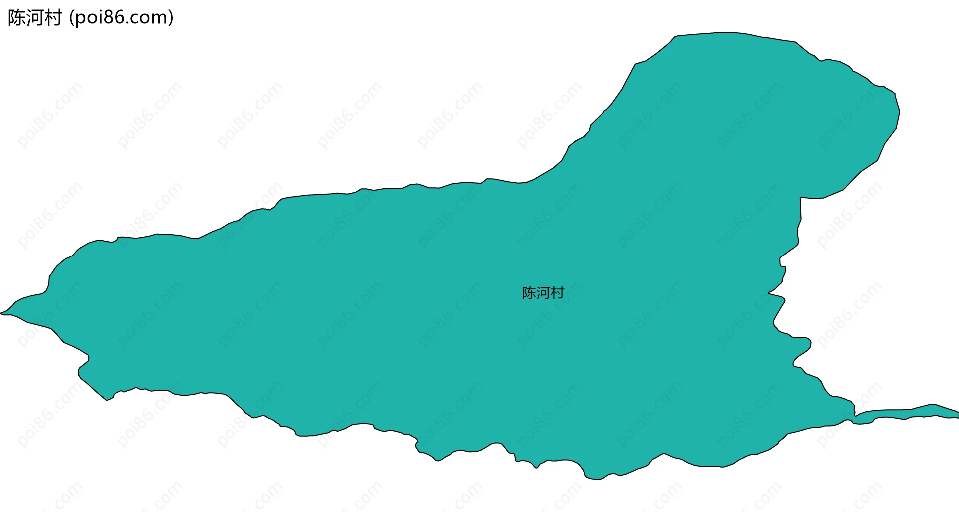 陈河村边界地图