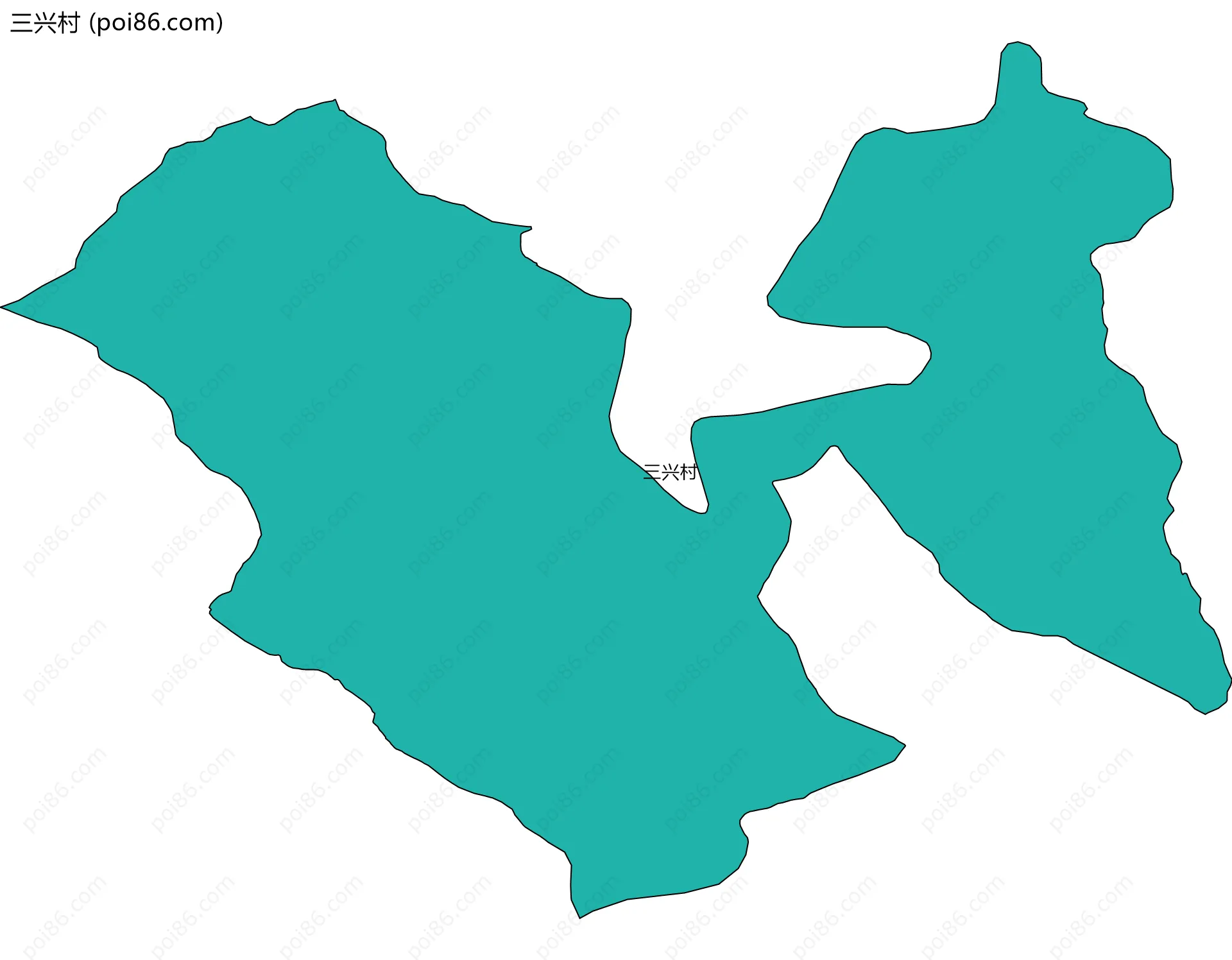 三兴村边界地图