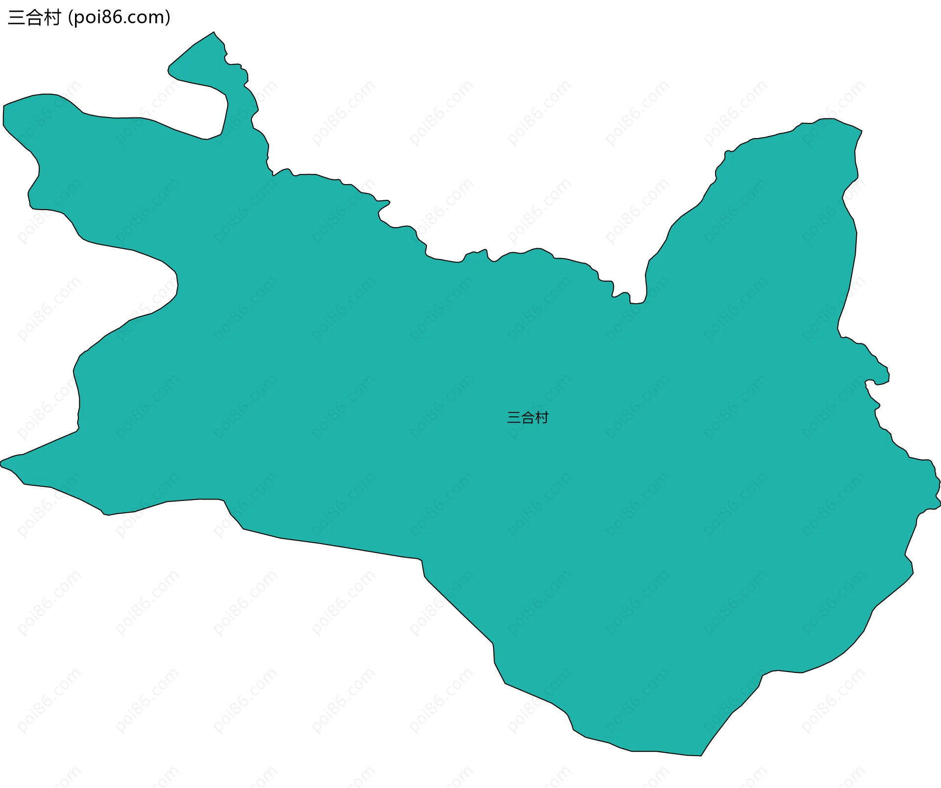 三合村边界地图