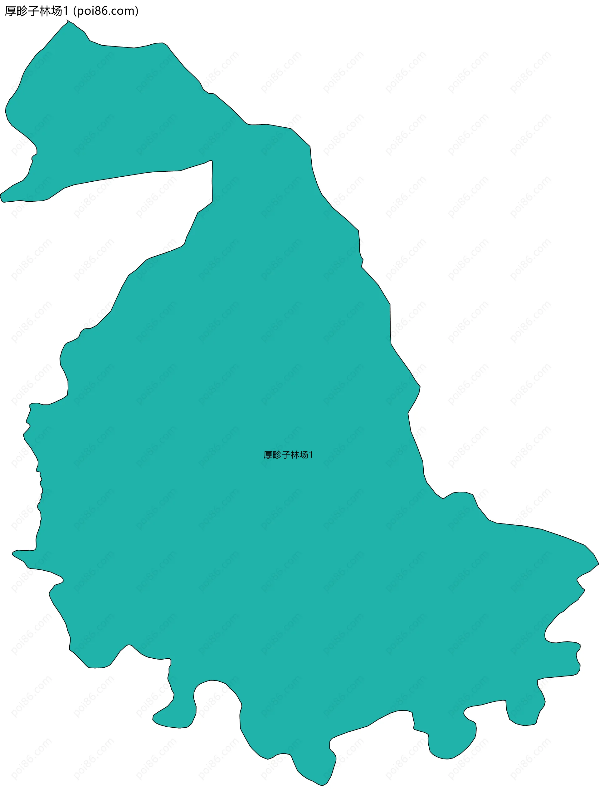 厚畛子林场1边界地图