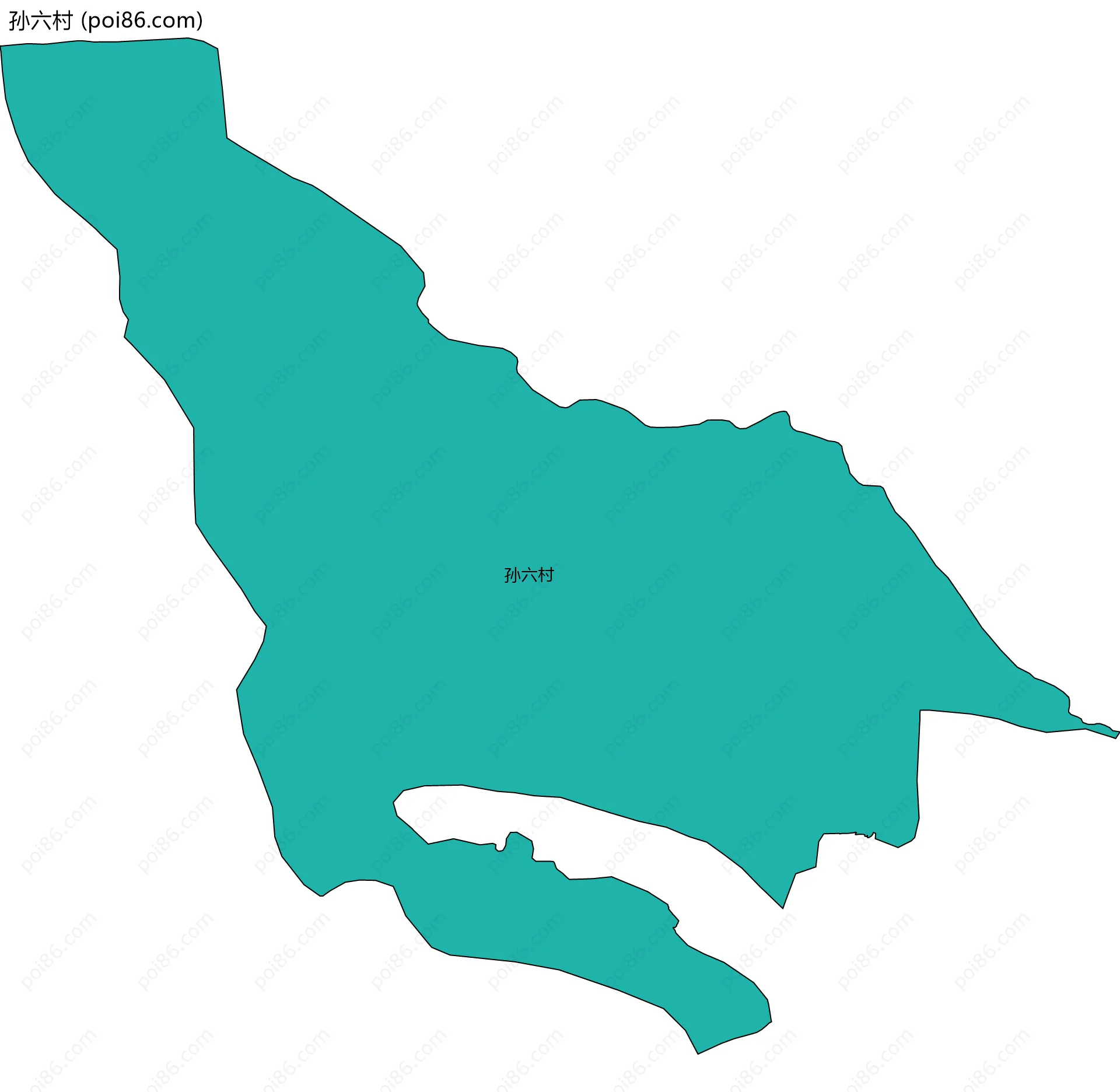 孙六村边界地图