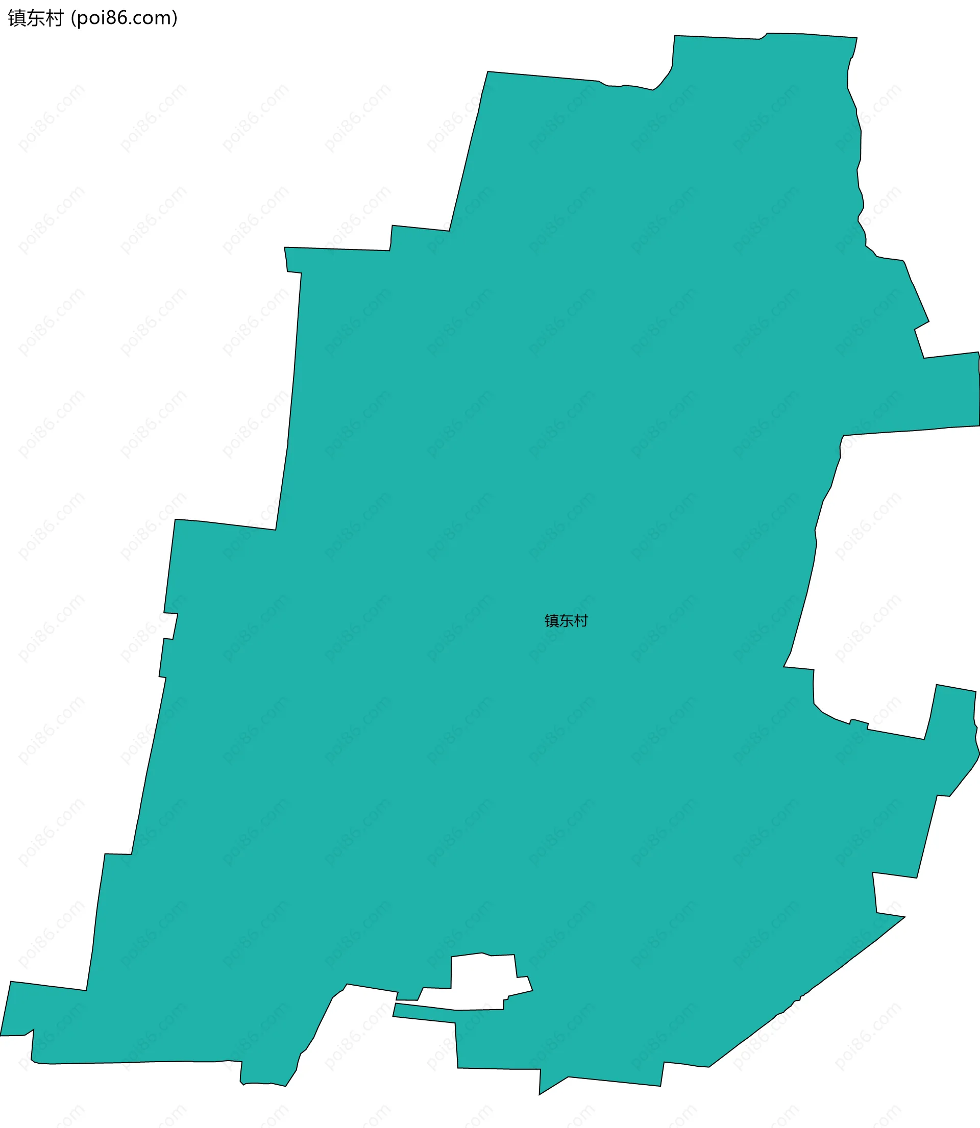 镇东村边界地图
