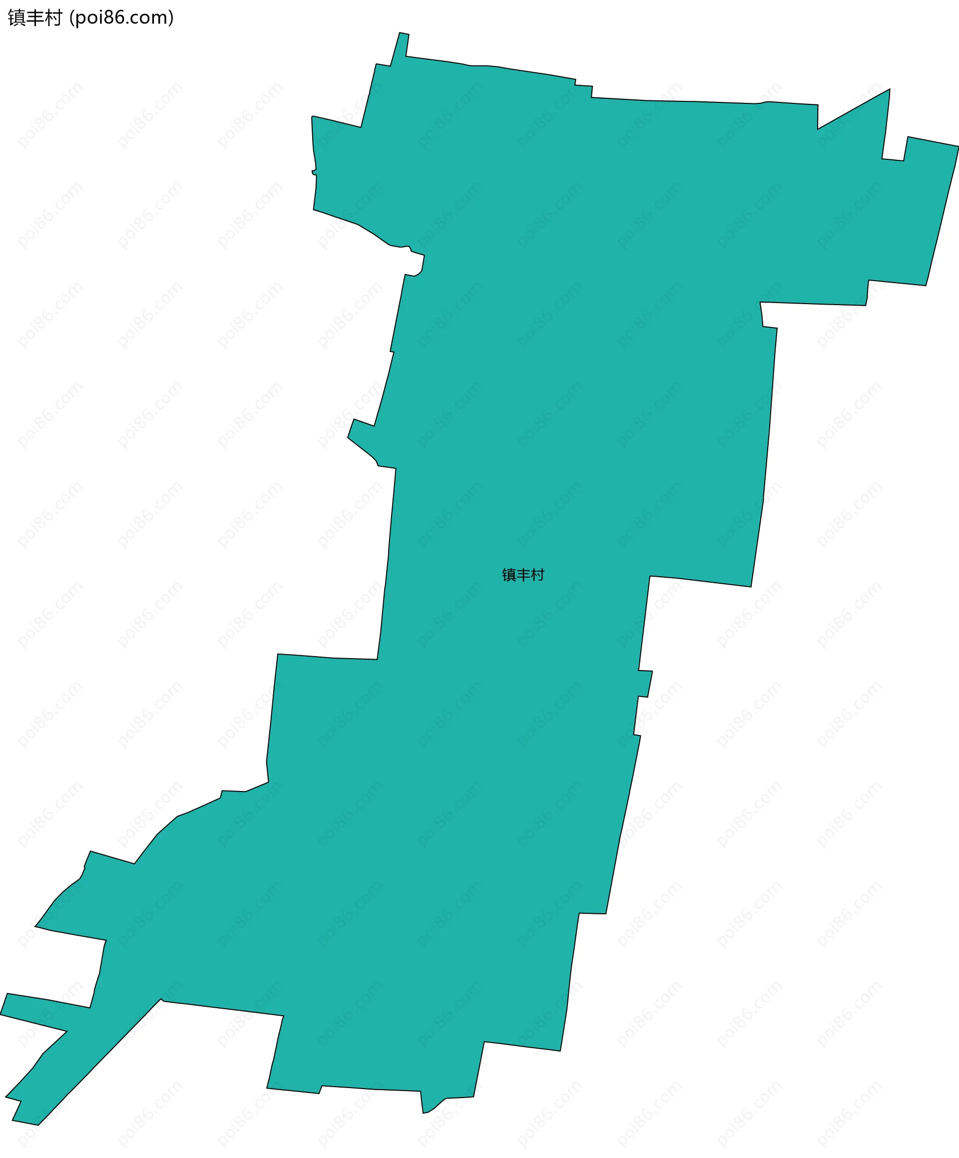 镇丰村边界地图