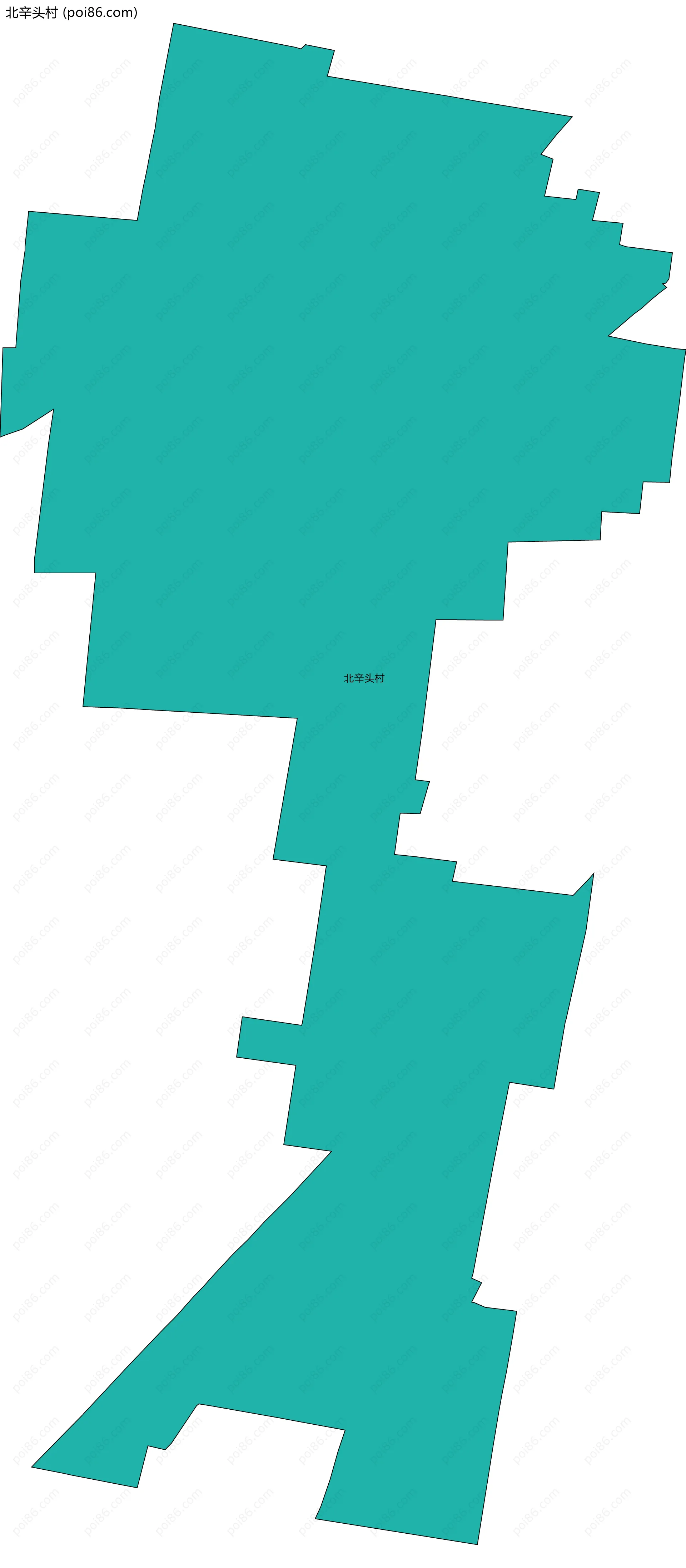 北辛头村边界地图