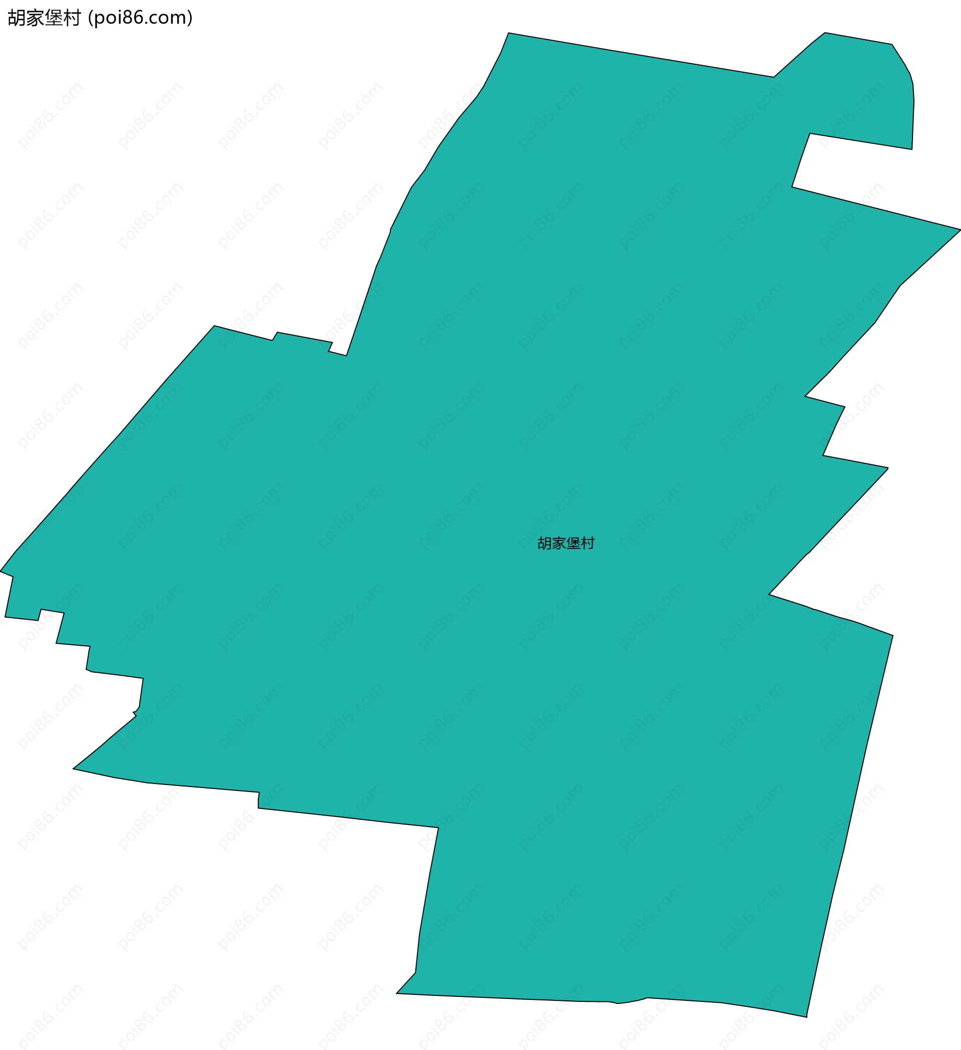 胡家堡村边界地图