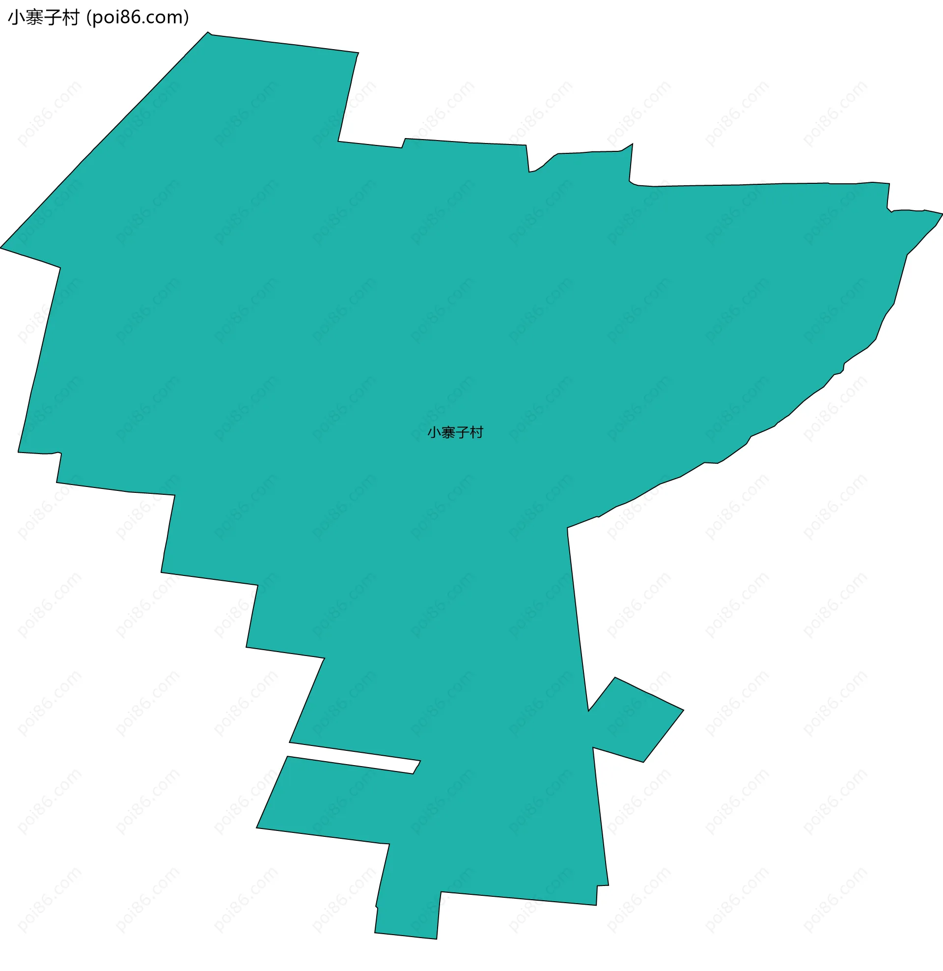 小寨子村边界地图