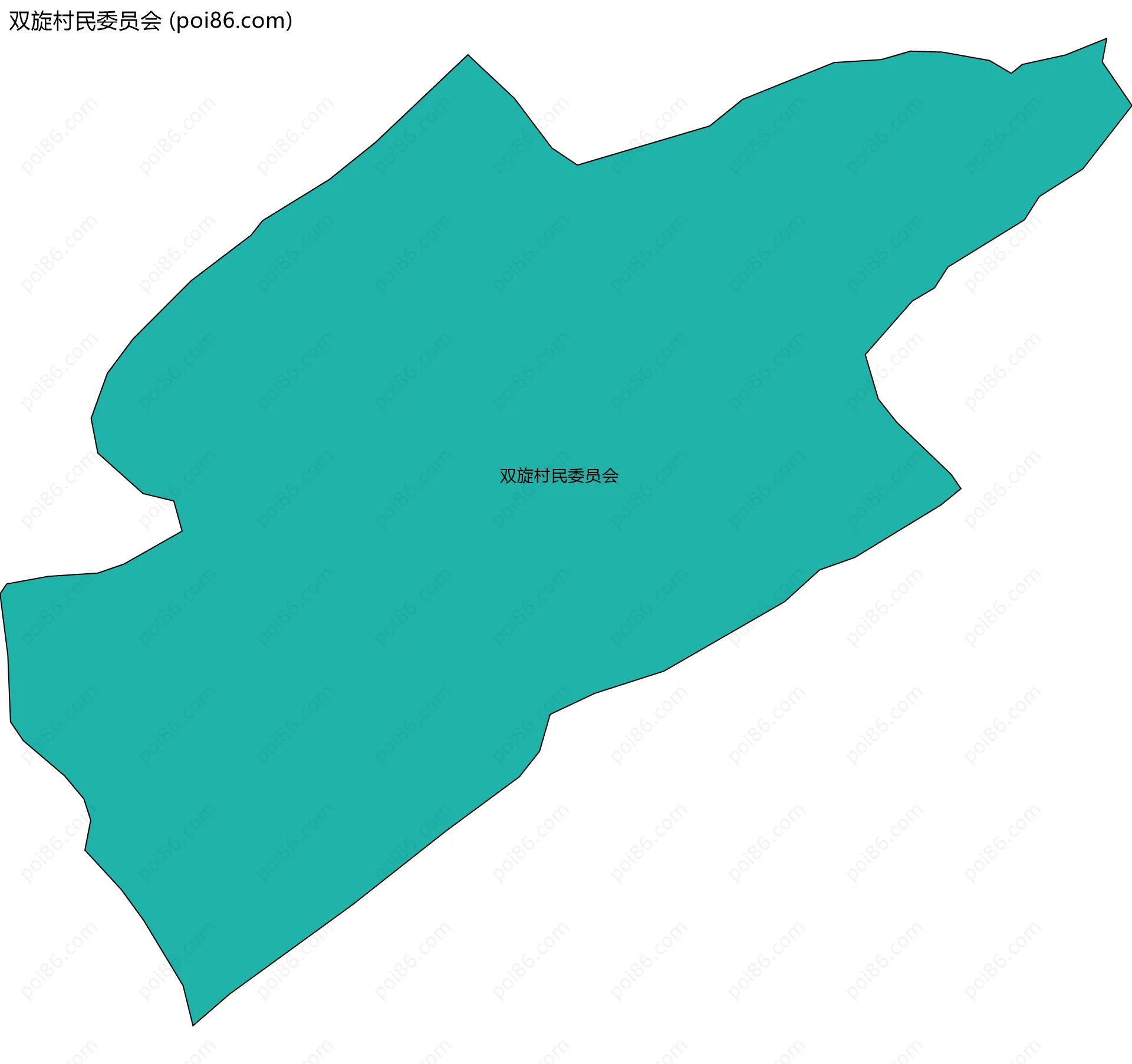 双旋村民委员会边界地图