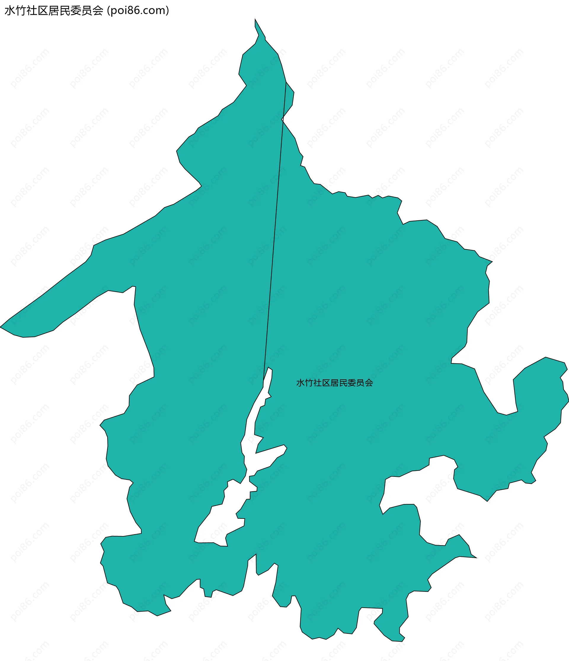 水竹社区居民委员会边界地图