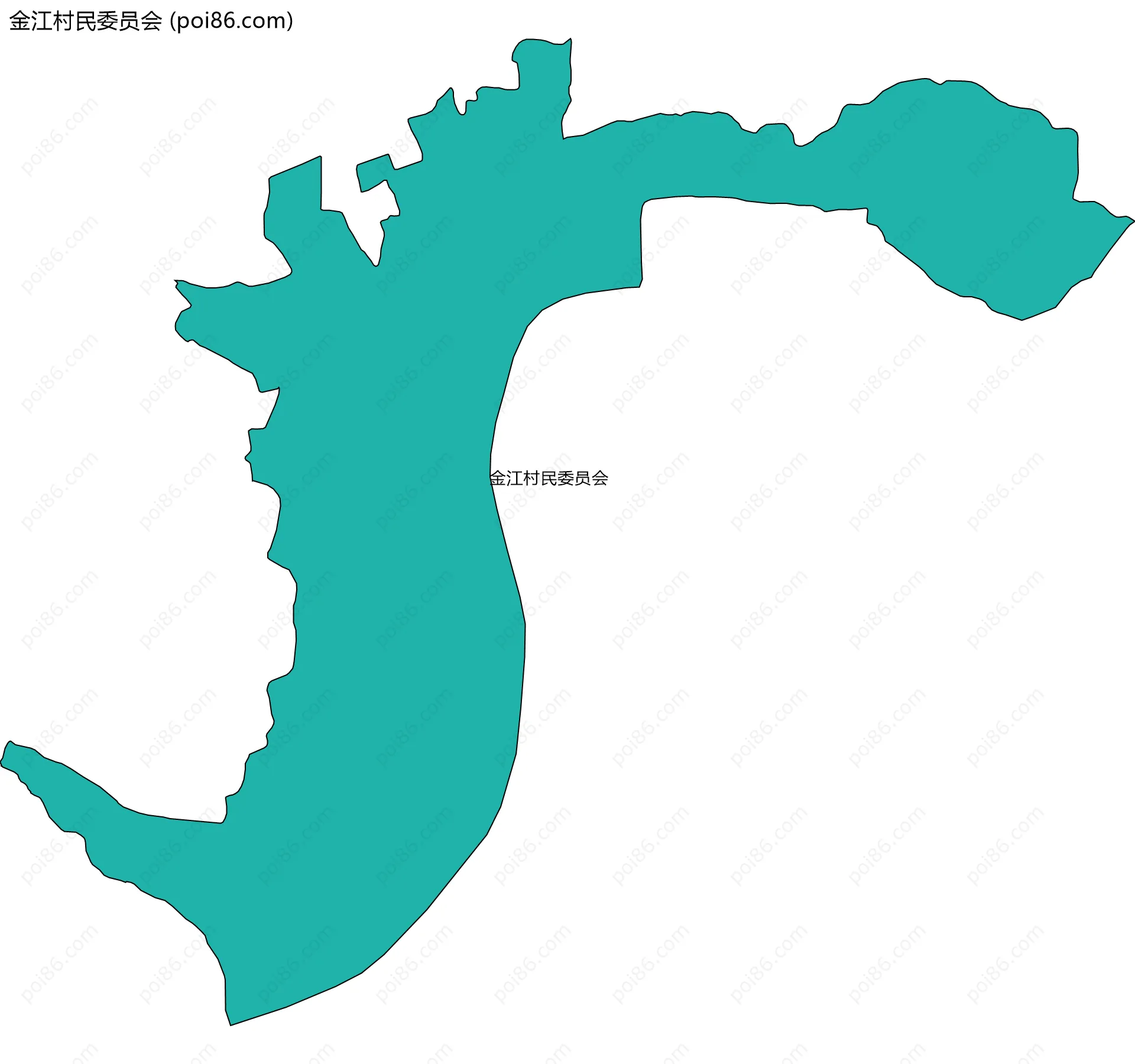 金江村民委员会边界地图