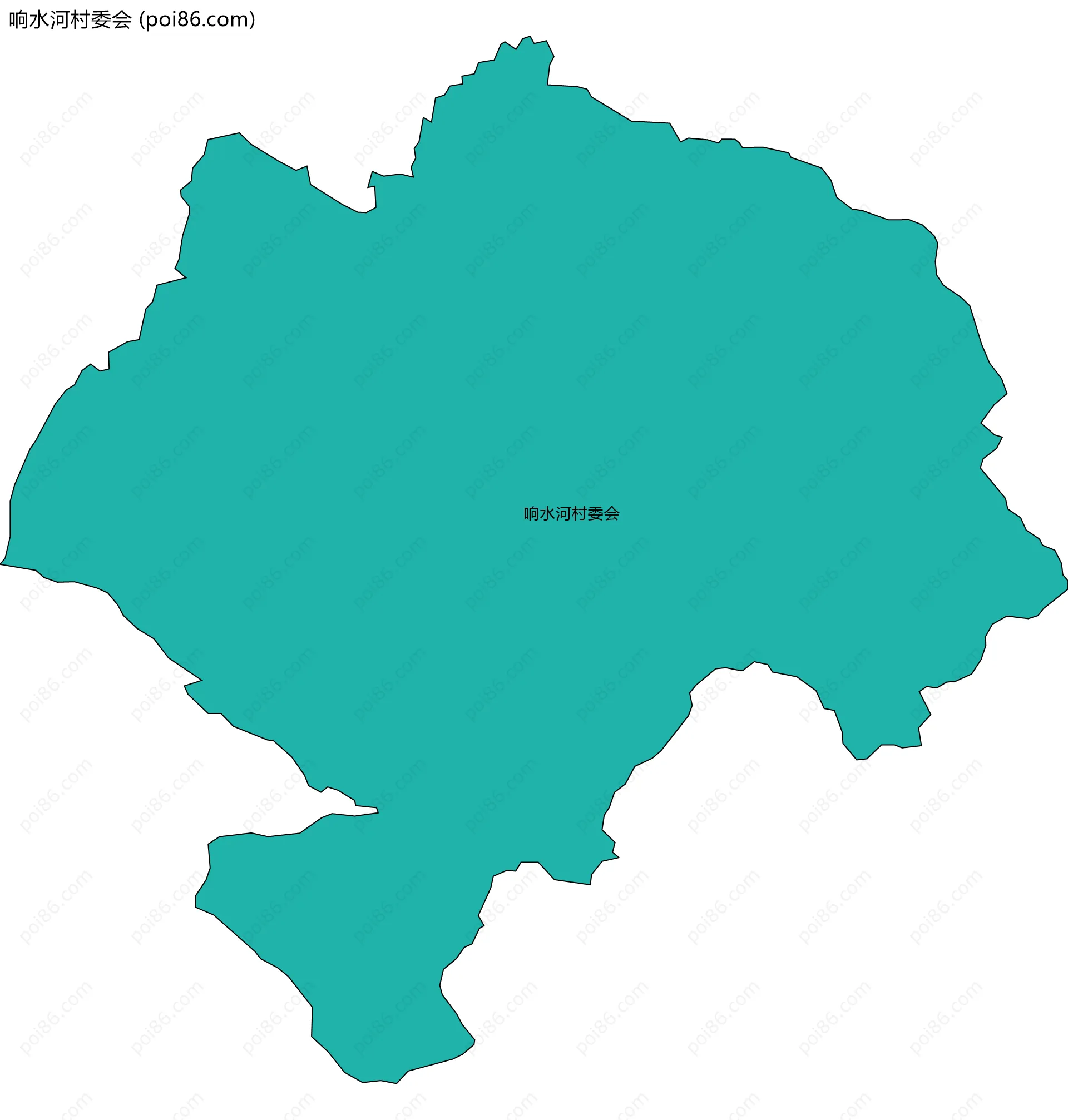 响水河村委会边界地图