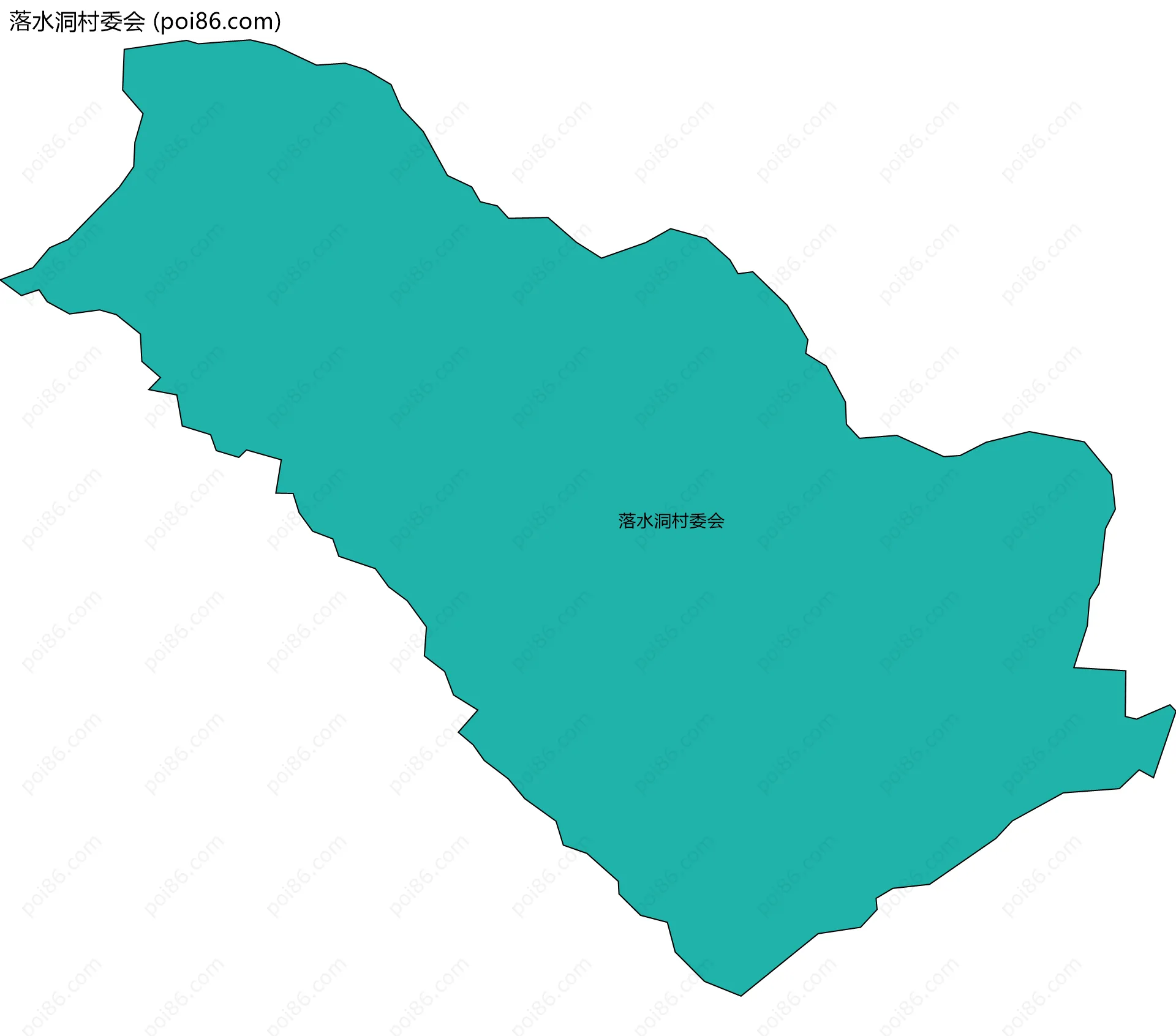 落水洞村委会边界地图