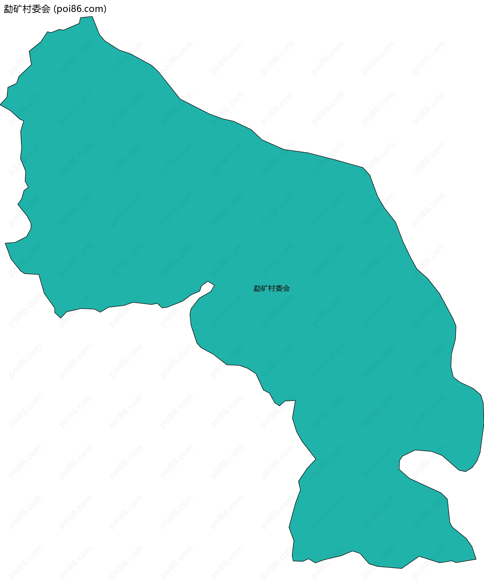 勐矿村委会边界地图