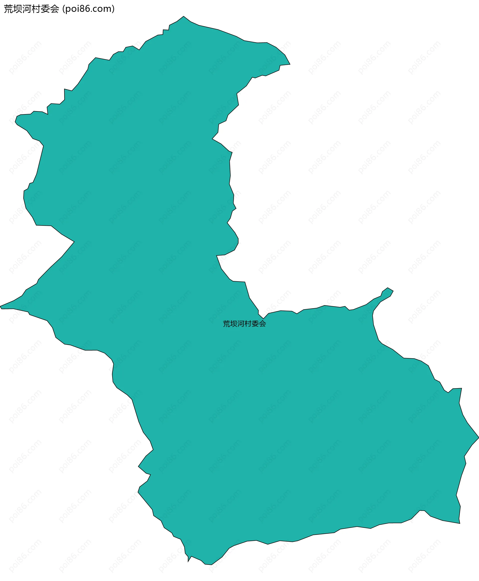荒坝河村委会边界地图