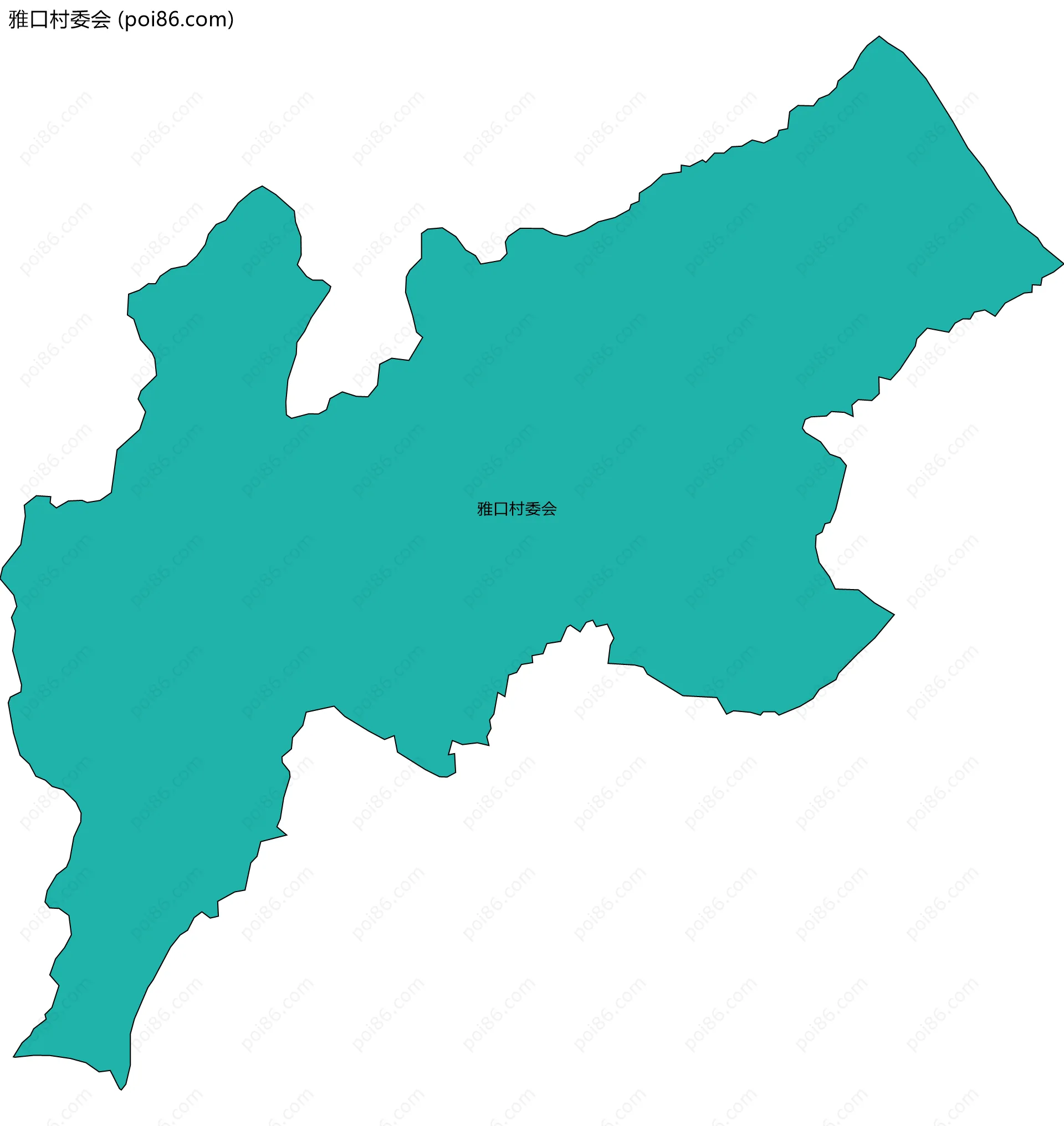 雅口村委会边界地图