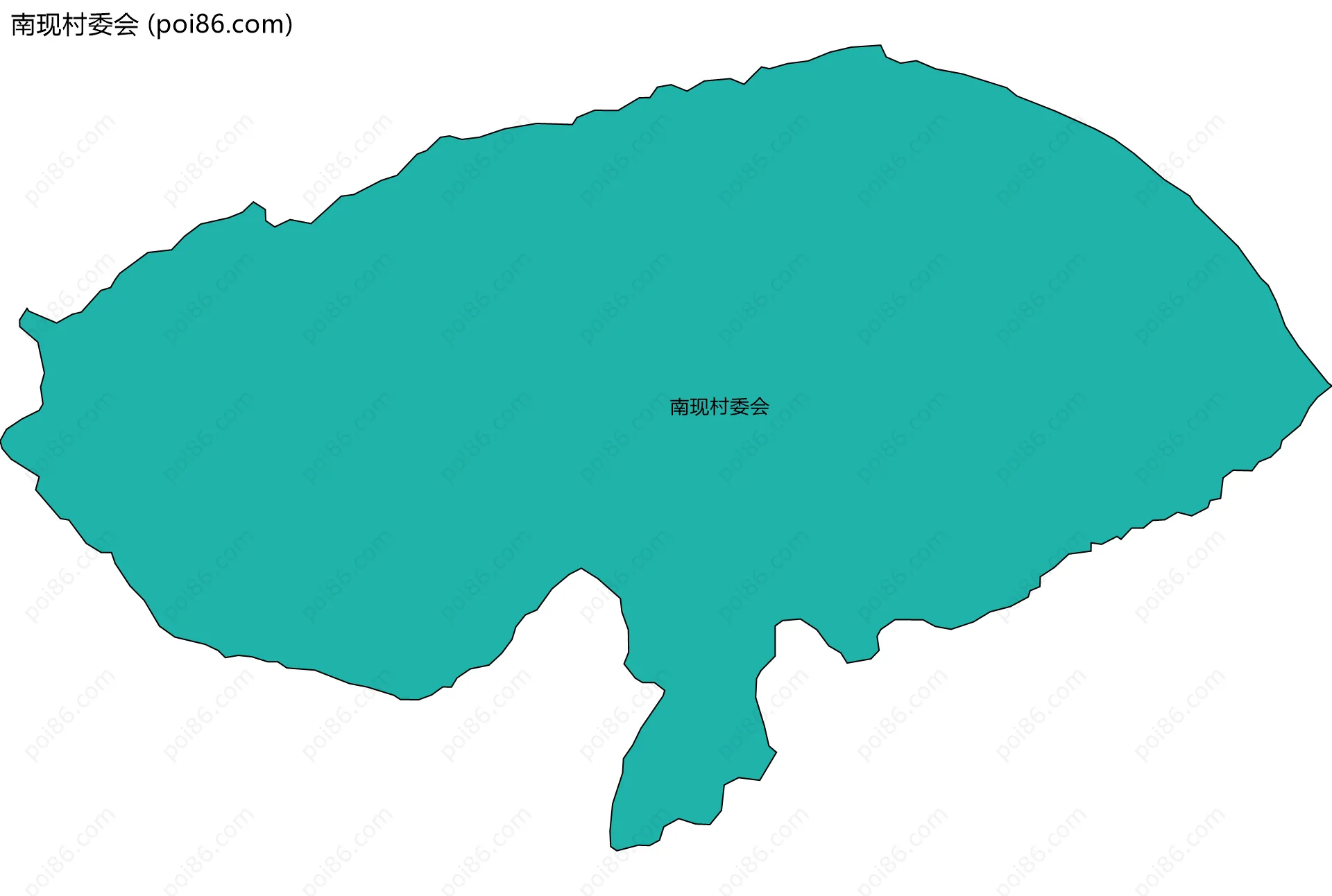 南现村委会边界地图