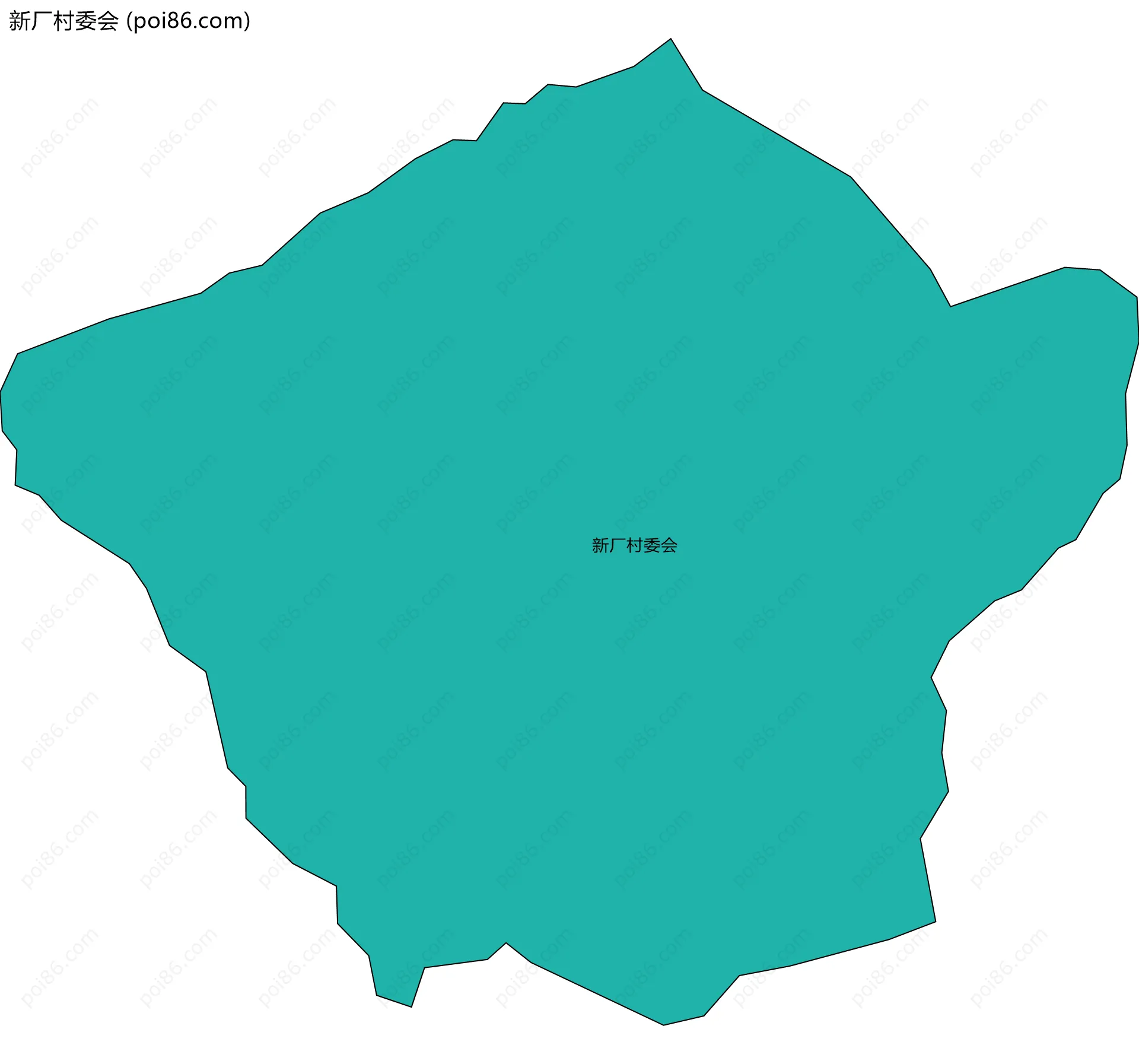 新厂村委会边界地图