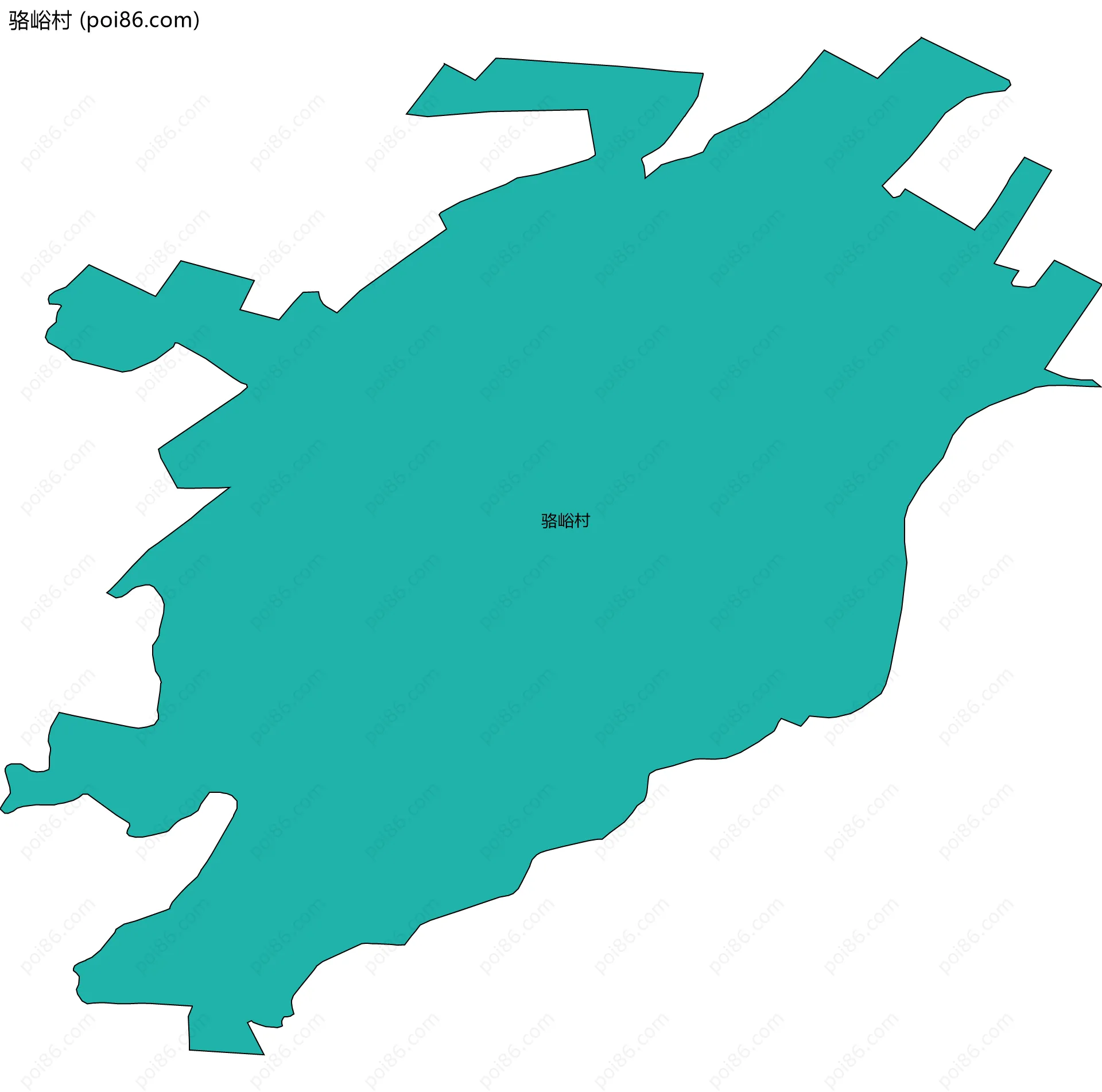 骆峪村边界地图