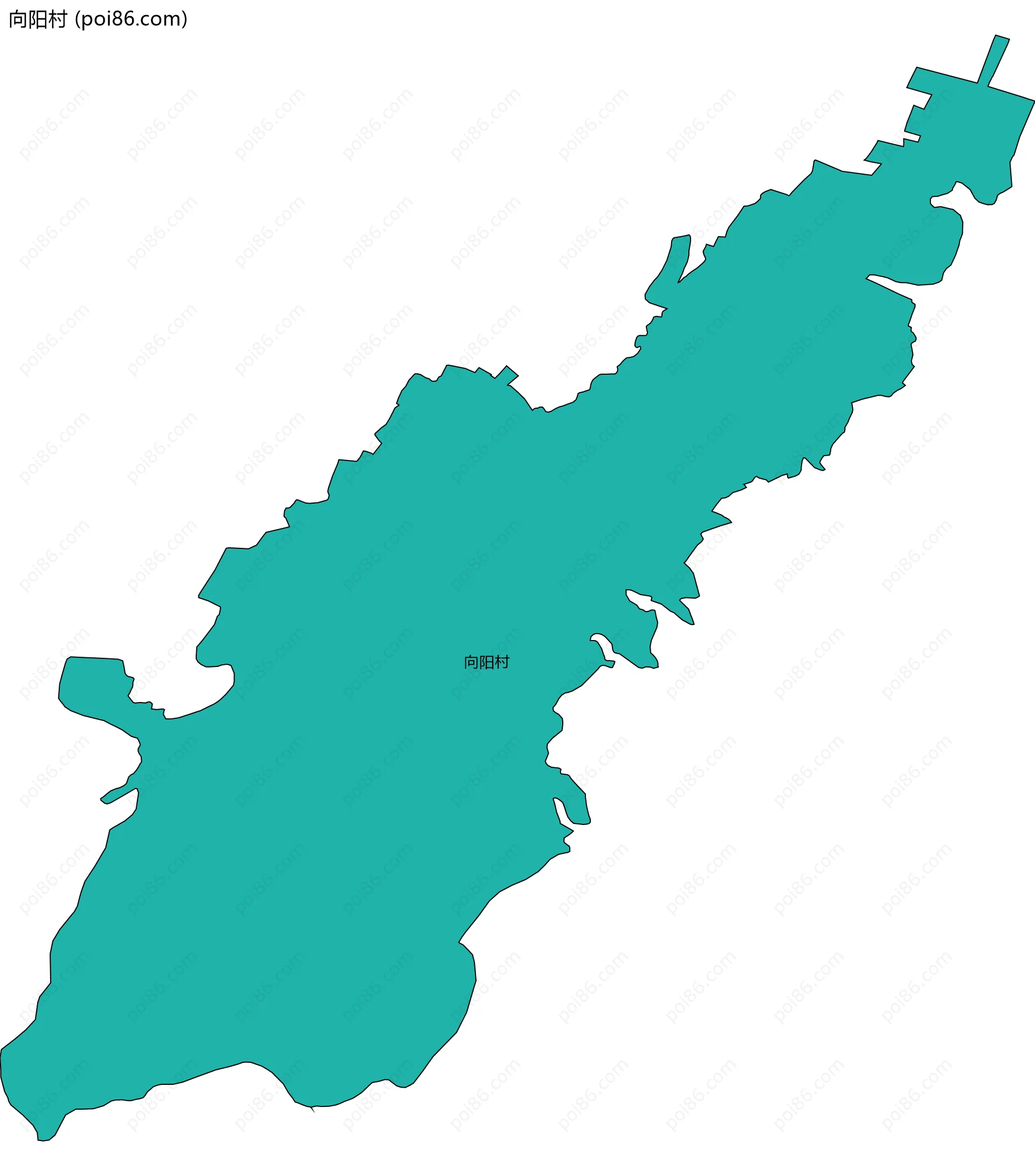 向阳村边界地图