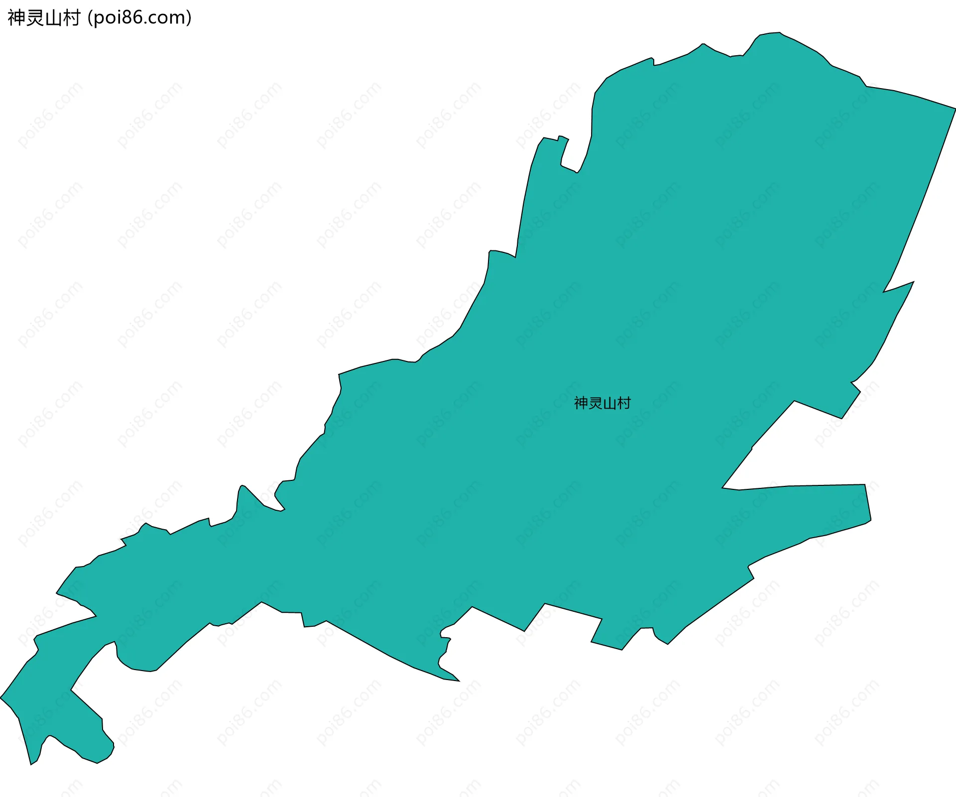 神灵山村边界地图