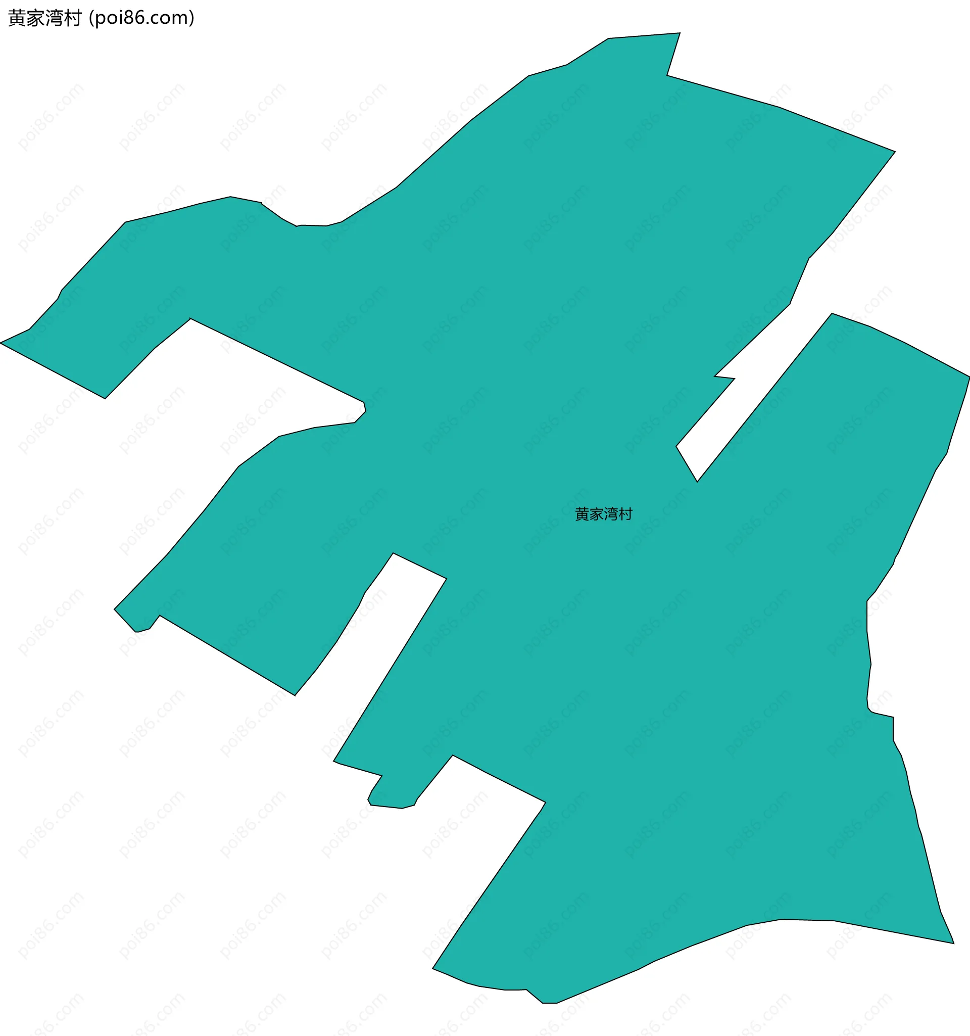 黄家湾村边界地图