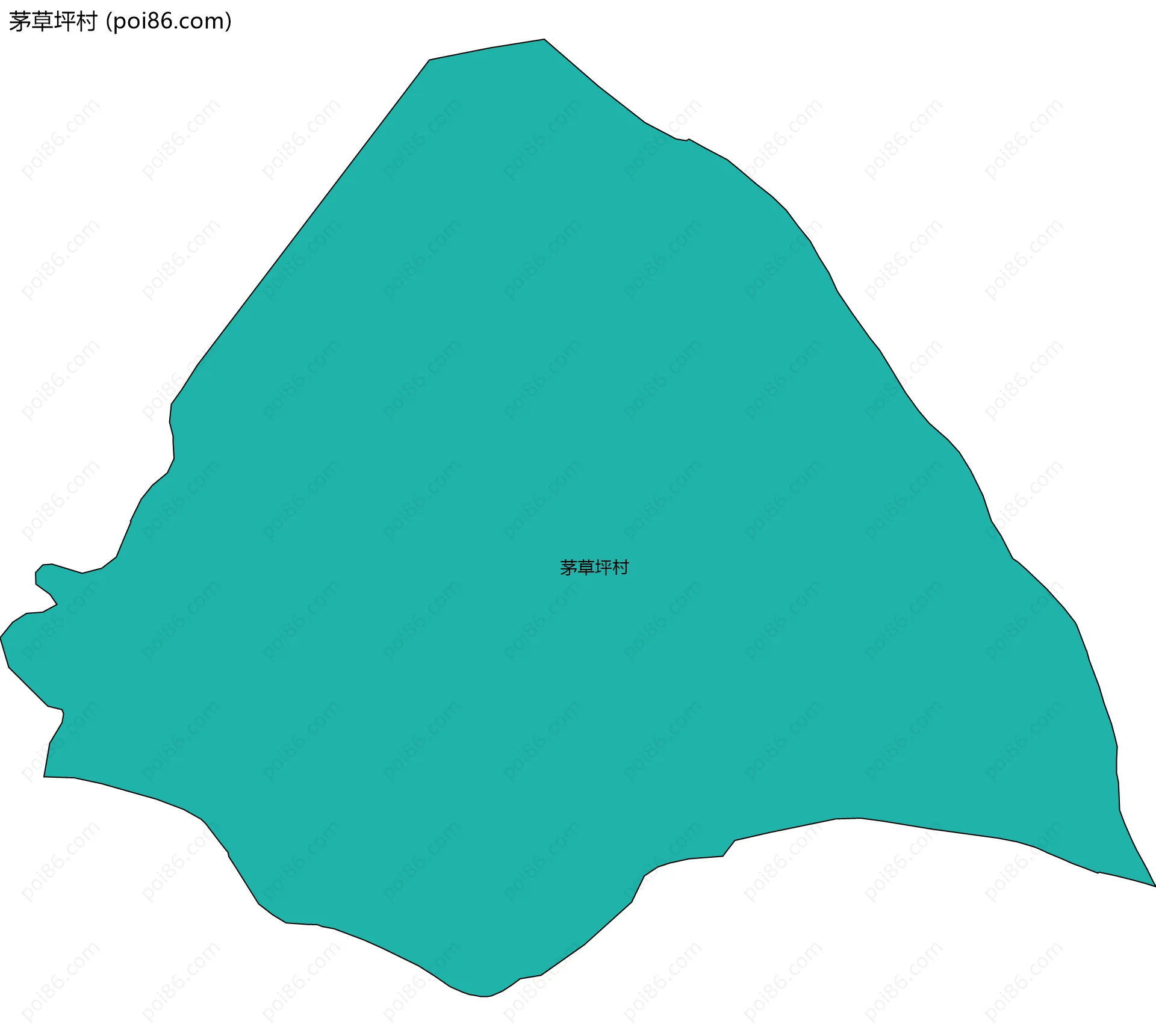 茅草坪村边界地图