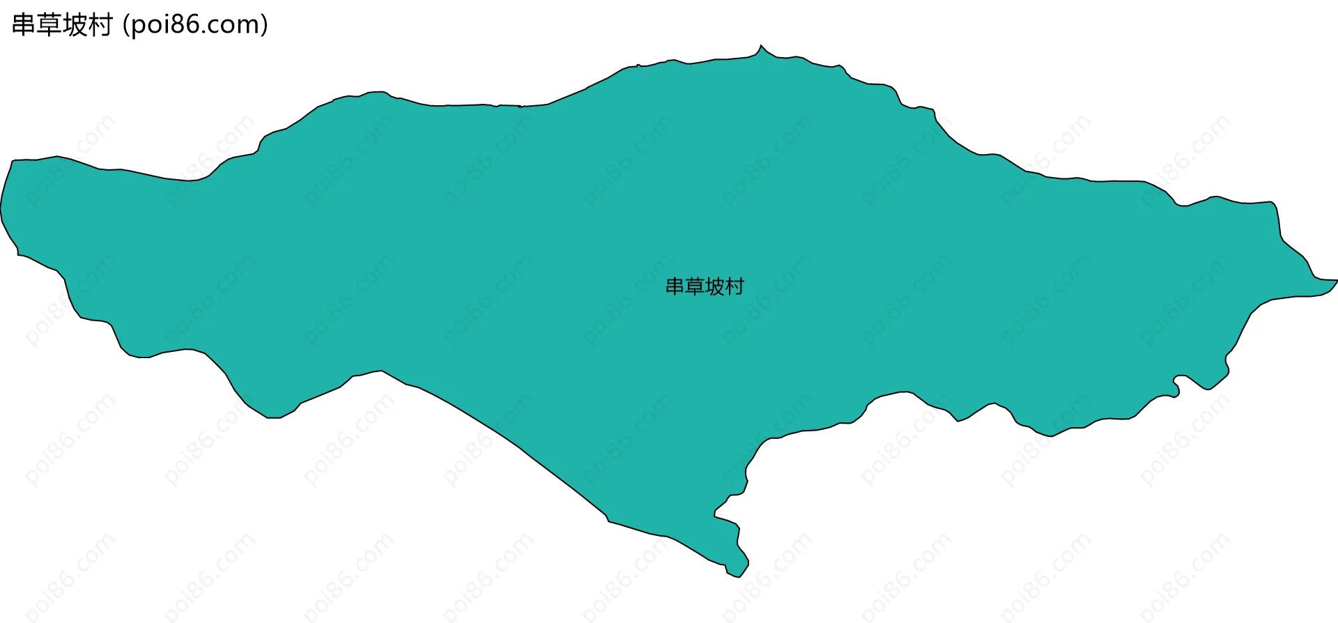 串草坡村边界地图