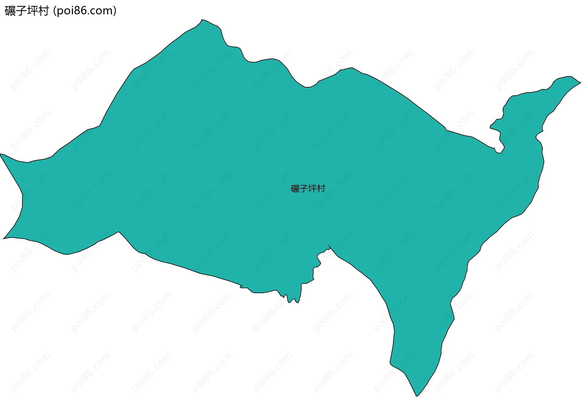 碾子坪村边界地图