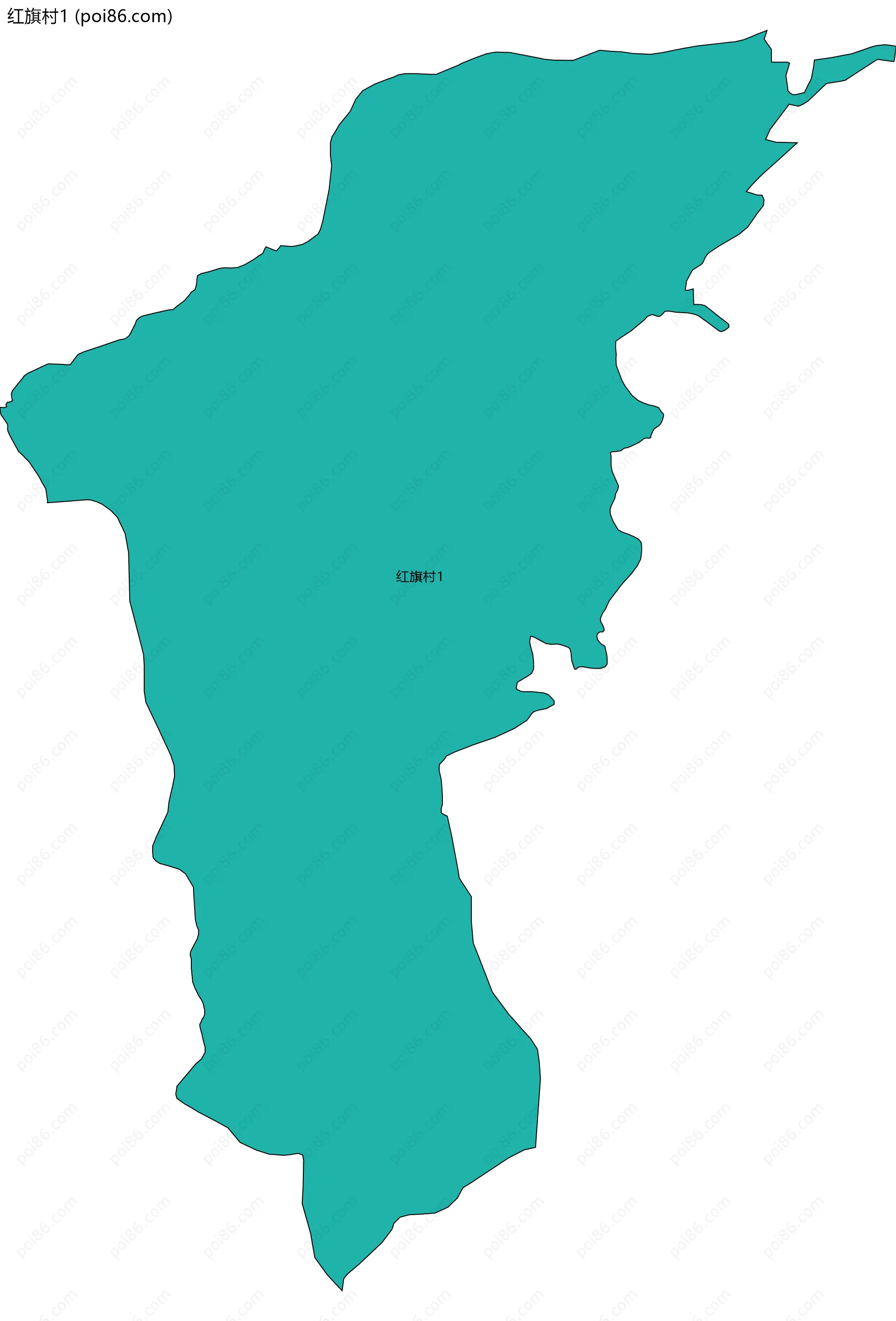 红旗村1边界地图