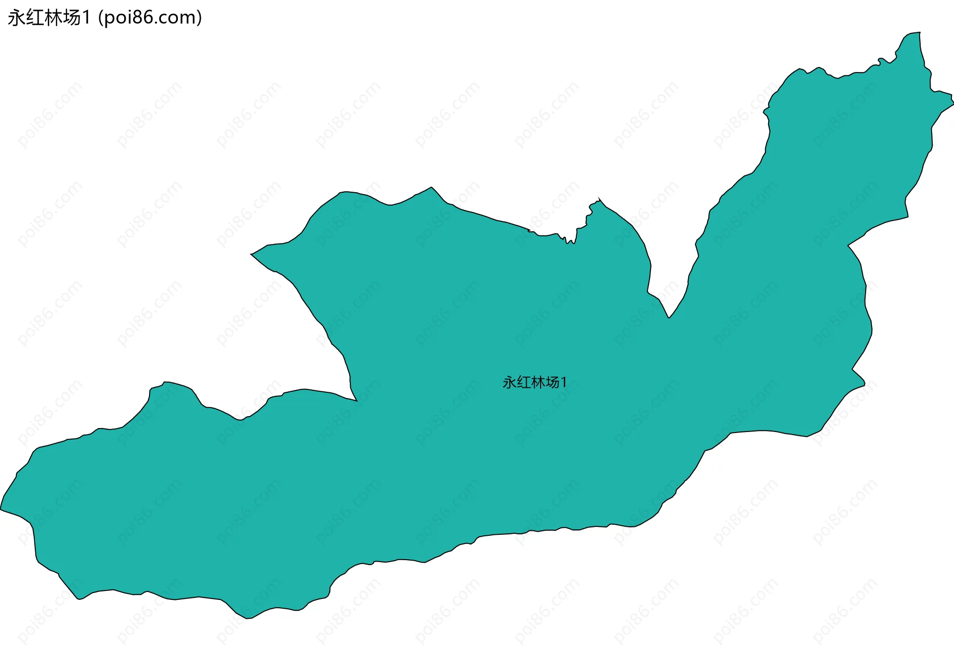 永红林场1边界地图