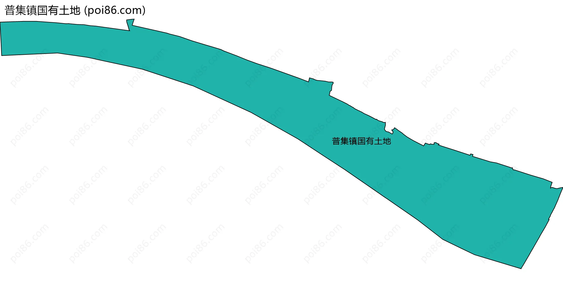 普集镇国有土地边界地图
