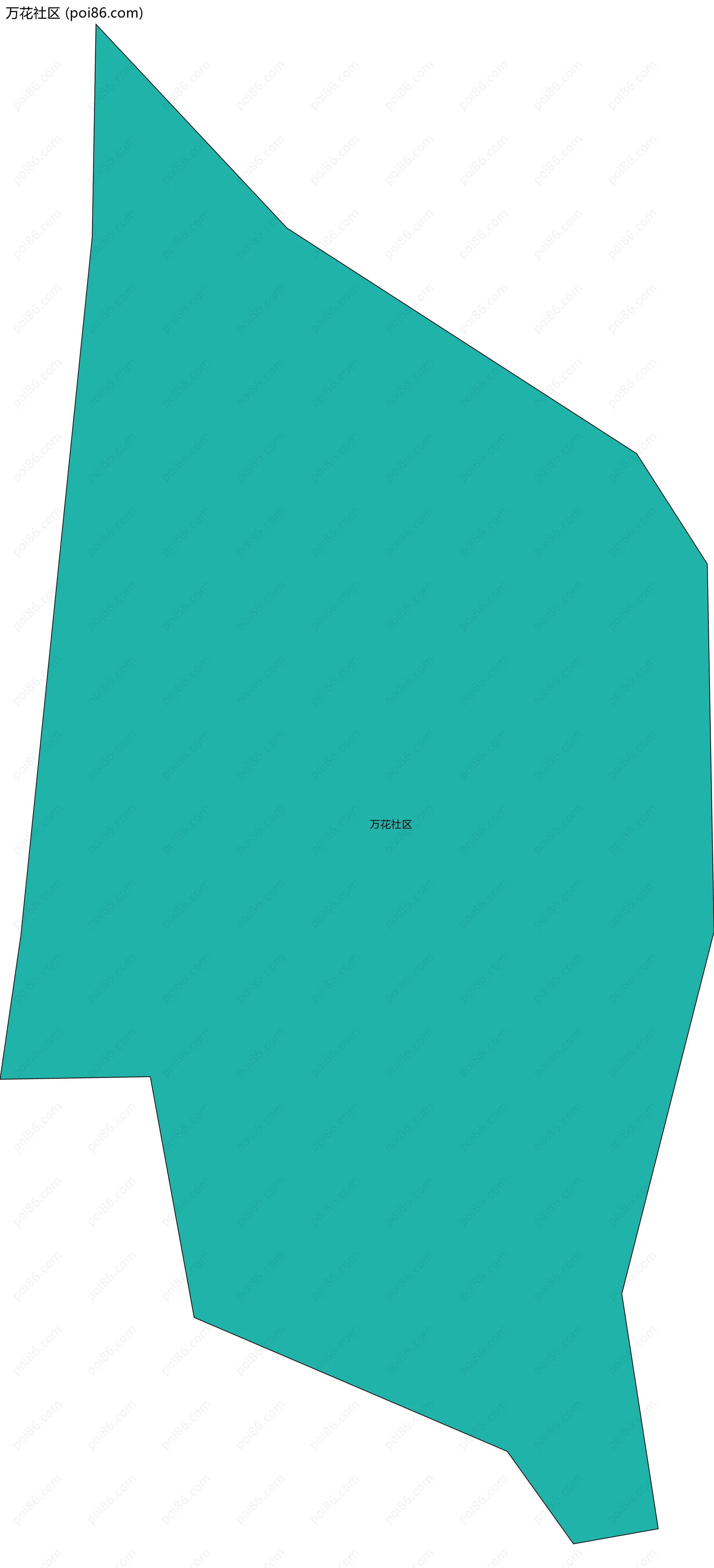 万花社区边界地图