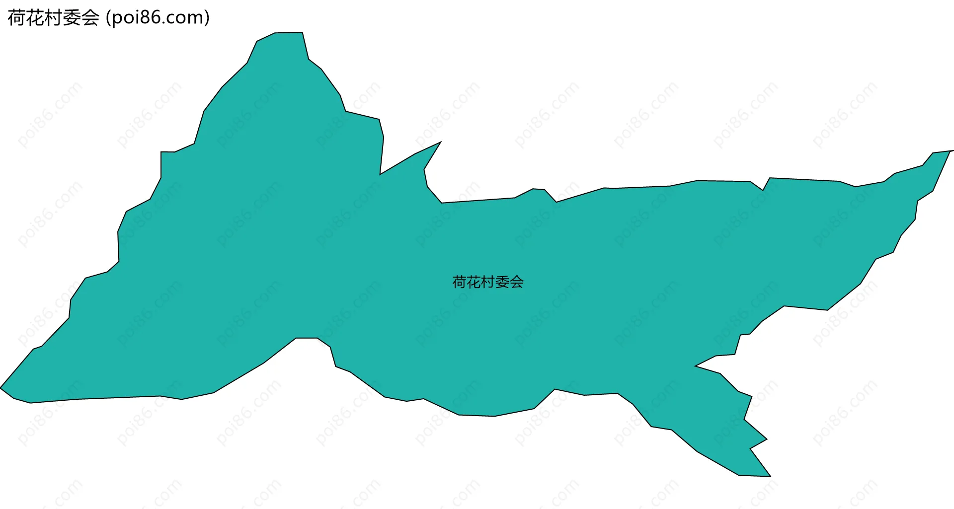 荷花村委会边界地图