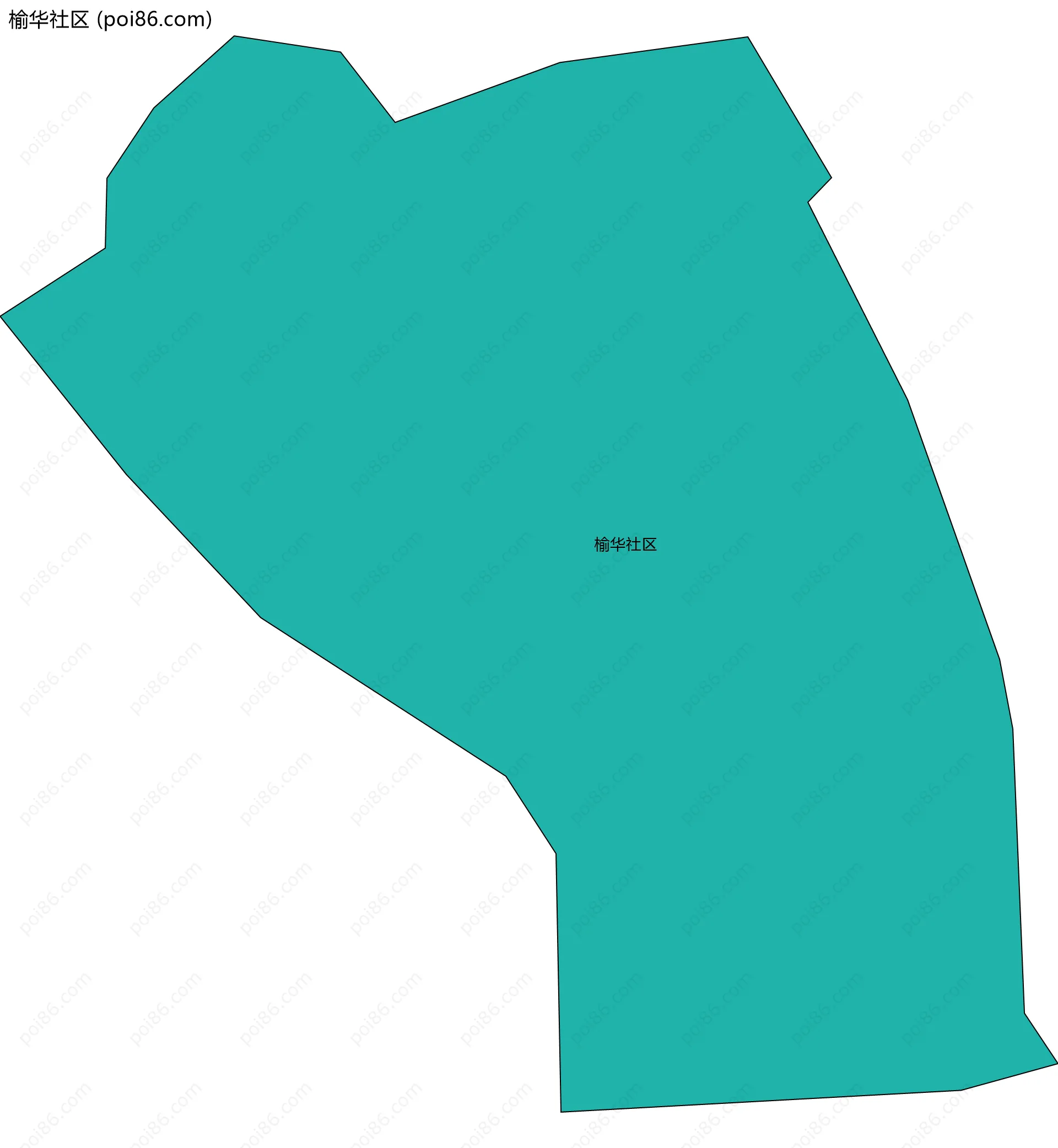 榆华社区边界地图