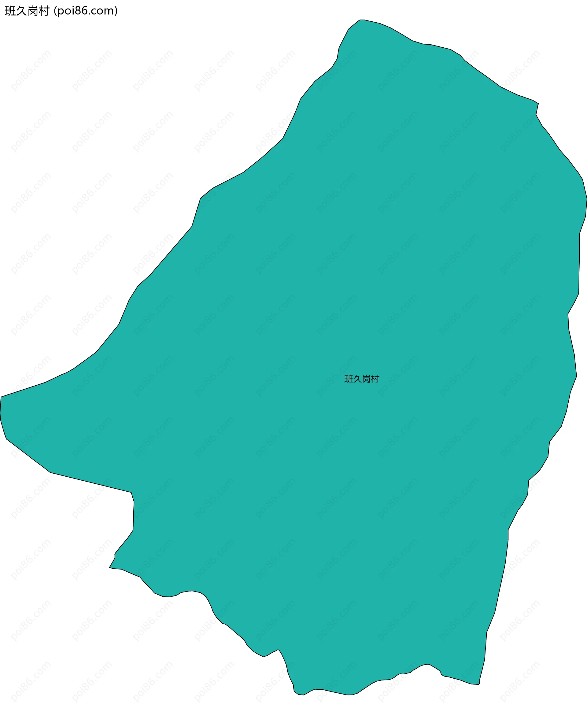 班久岗村边界地图