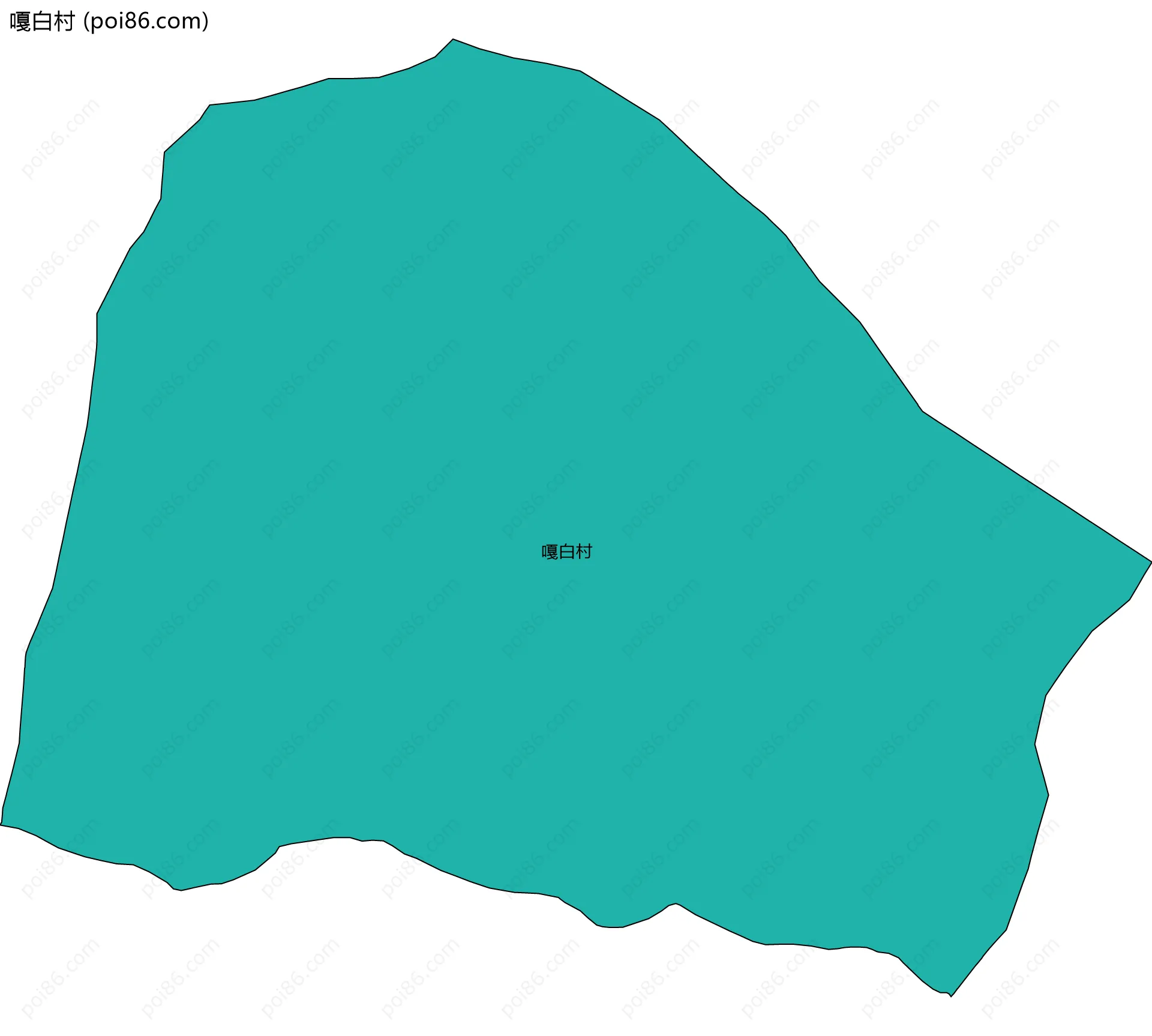 嘎白村边界地图