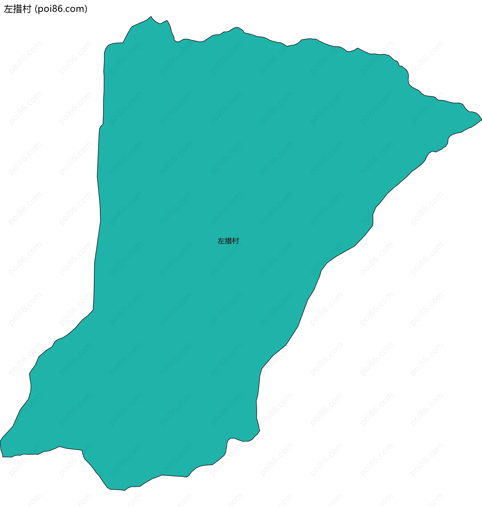 左措村边界地图