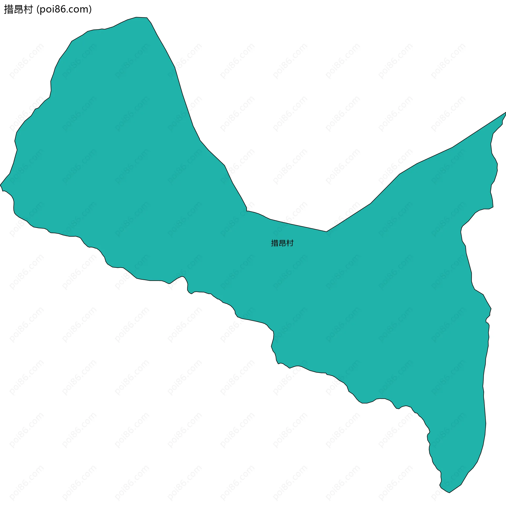 措昂村边界地图