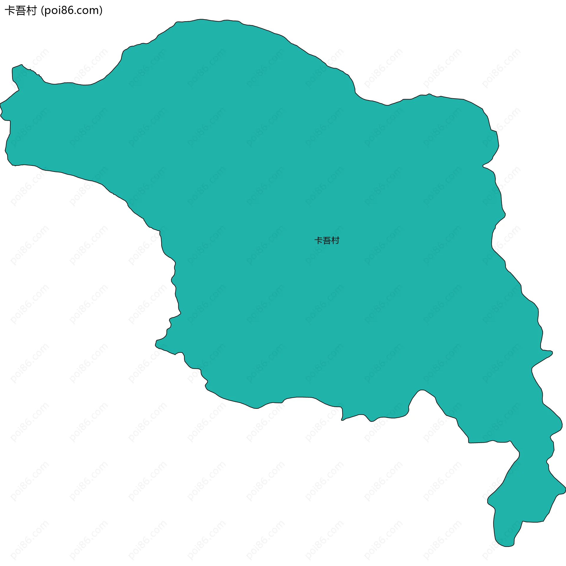 卡吾村边界地图