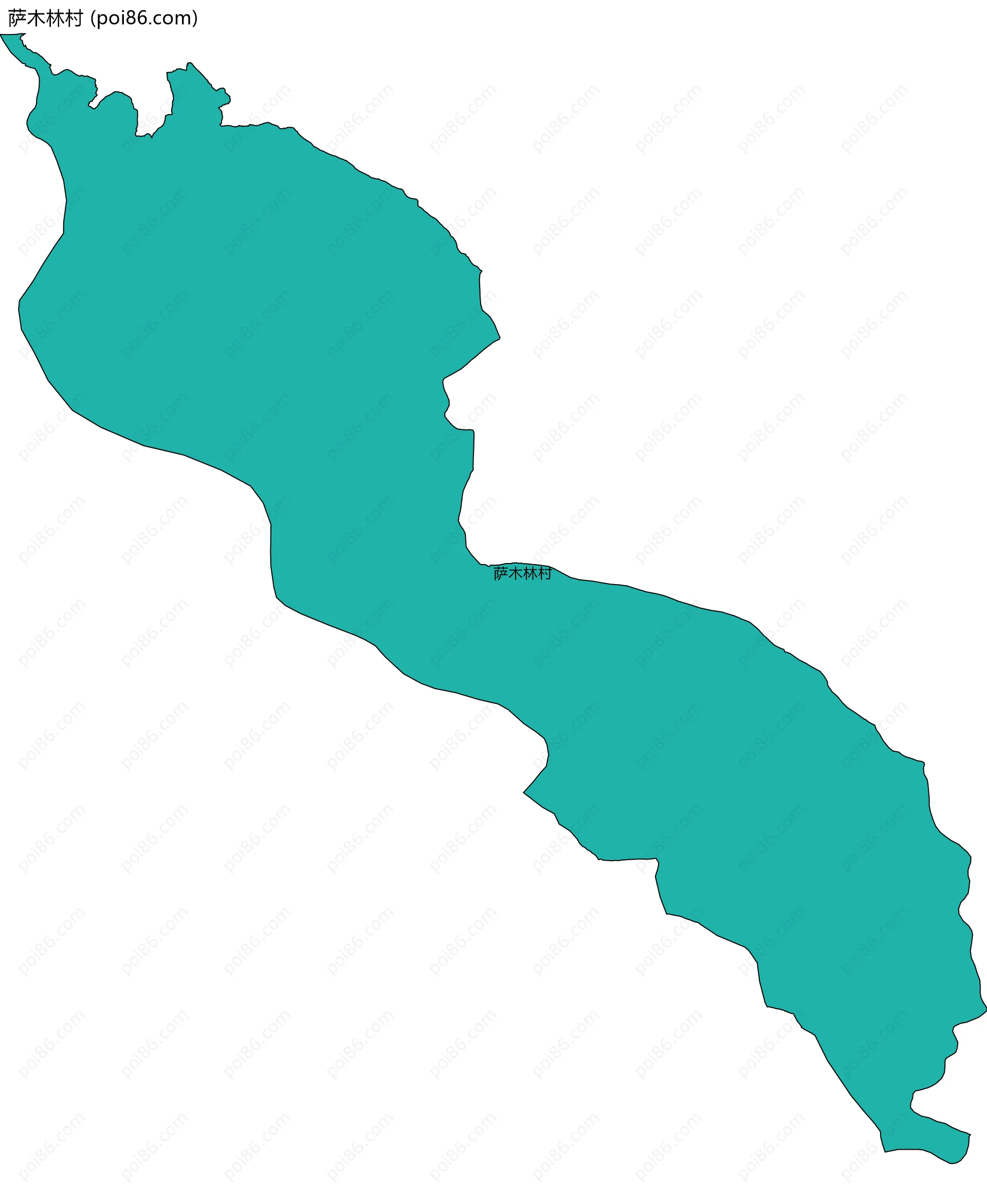 萨木林村边界地图