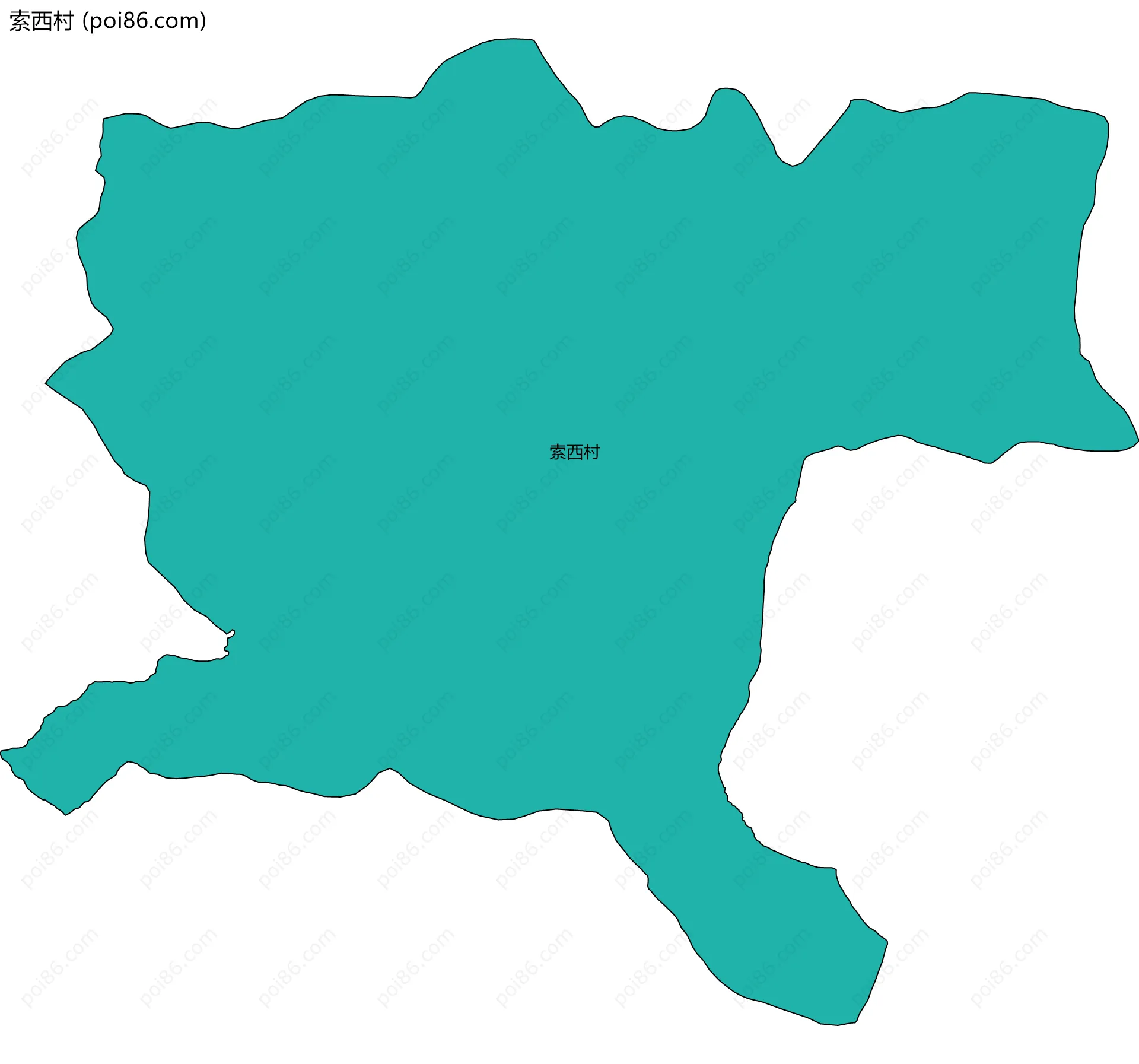 索西村边界地图