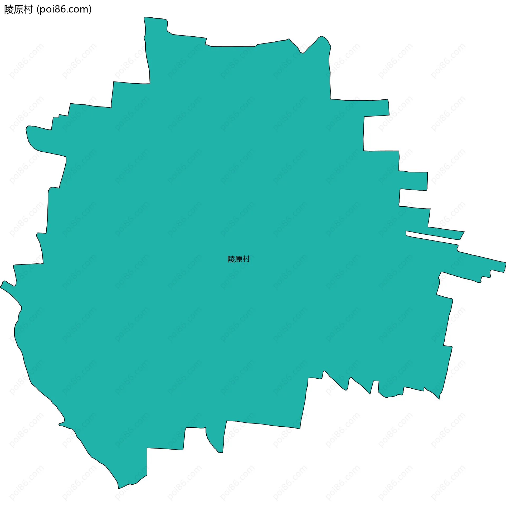陵原村边界地图