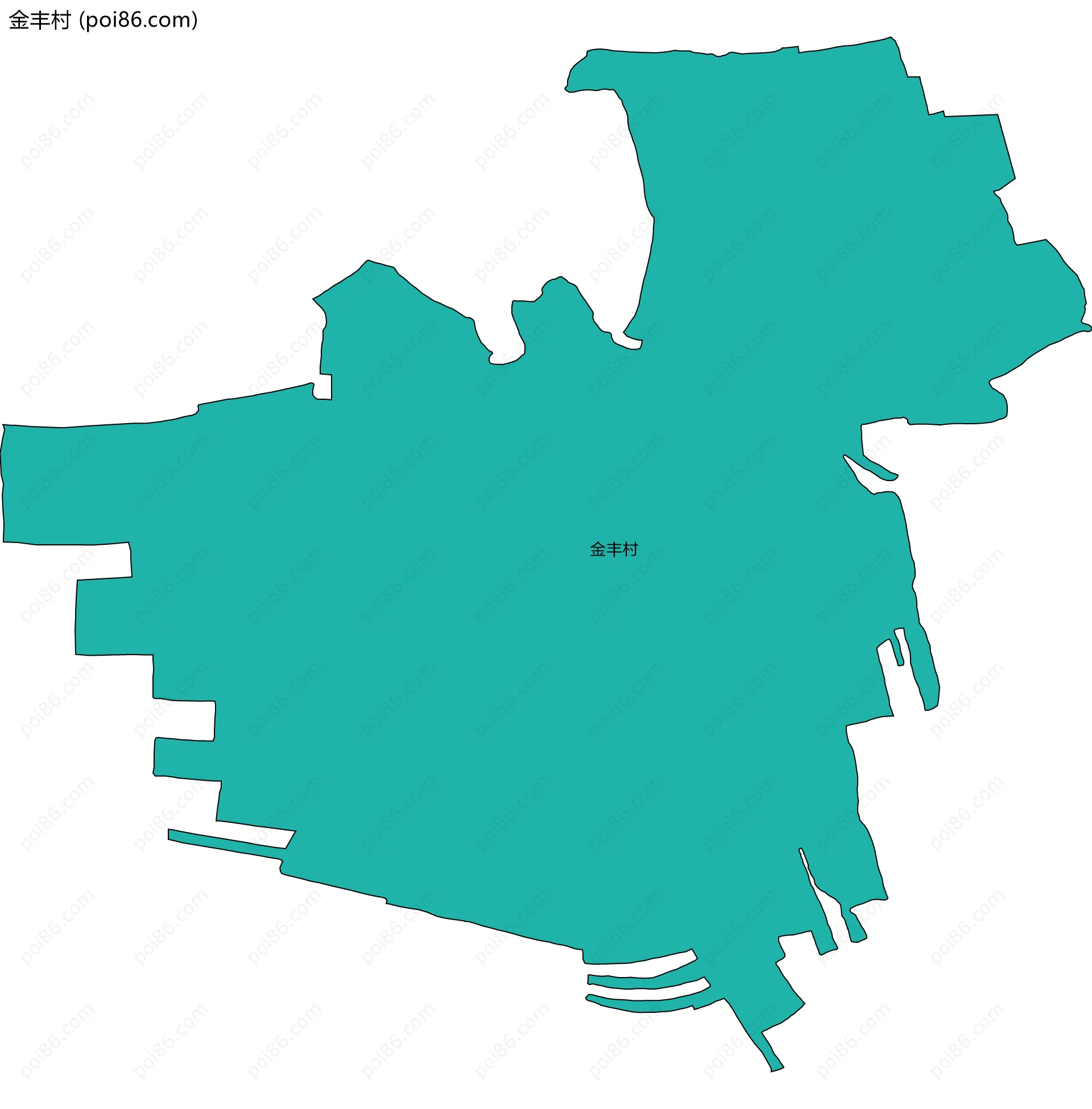 金丰村边界地图