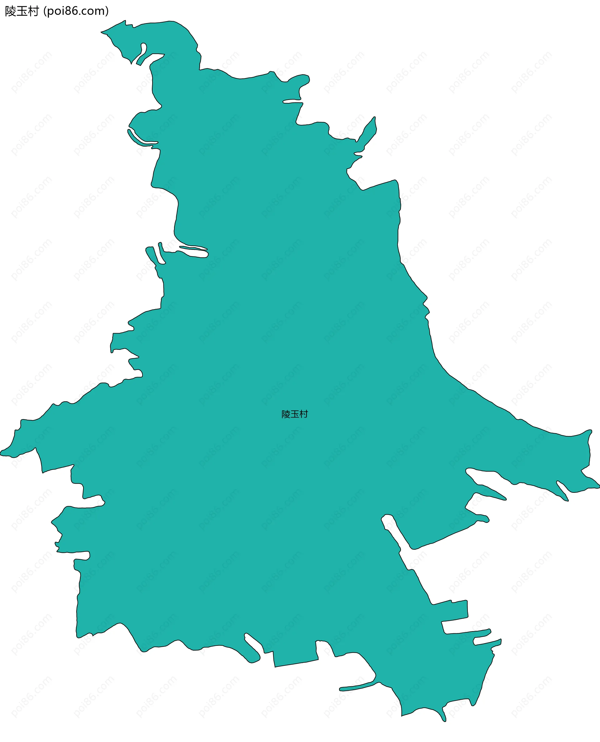 陵玉村边界地图