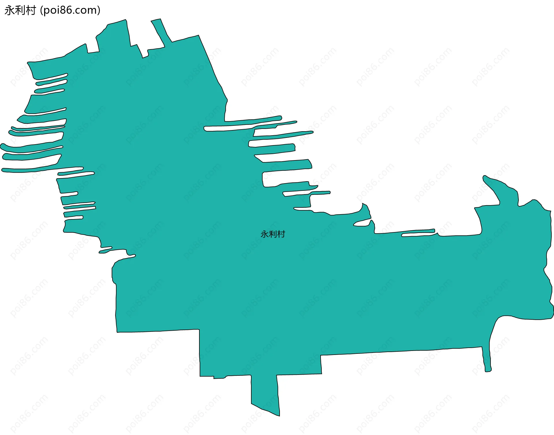 永利村边界地图