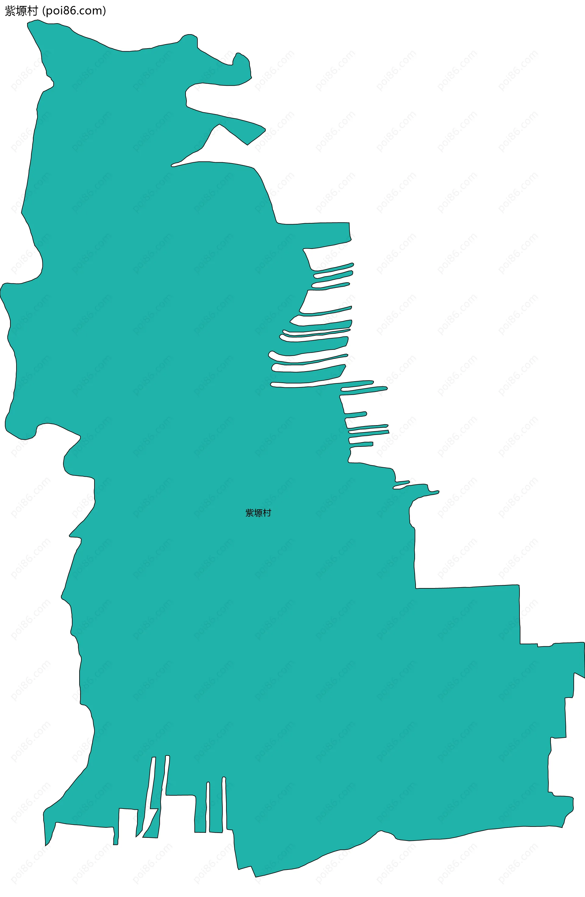 紫塬村边界地图