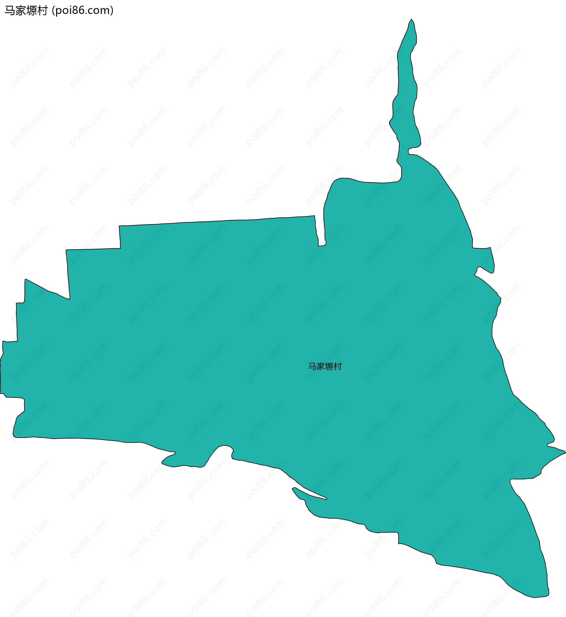 马家塬村边界地图