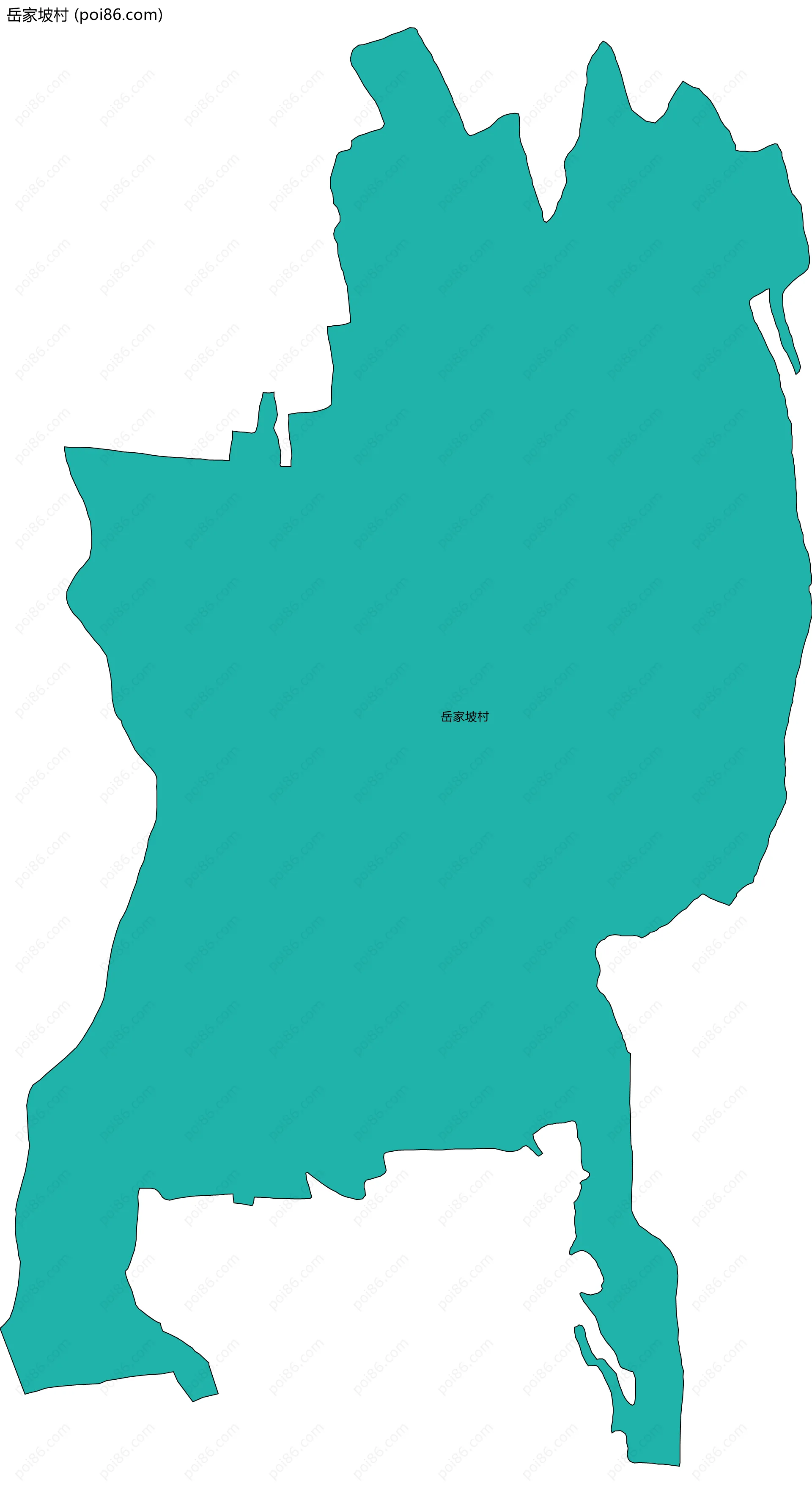 岳家坡村边界地图