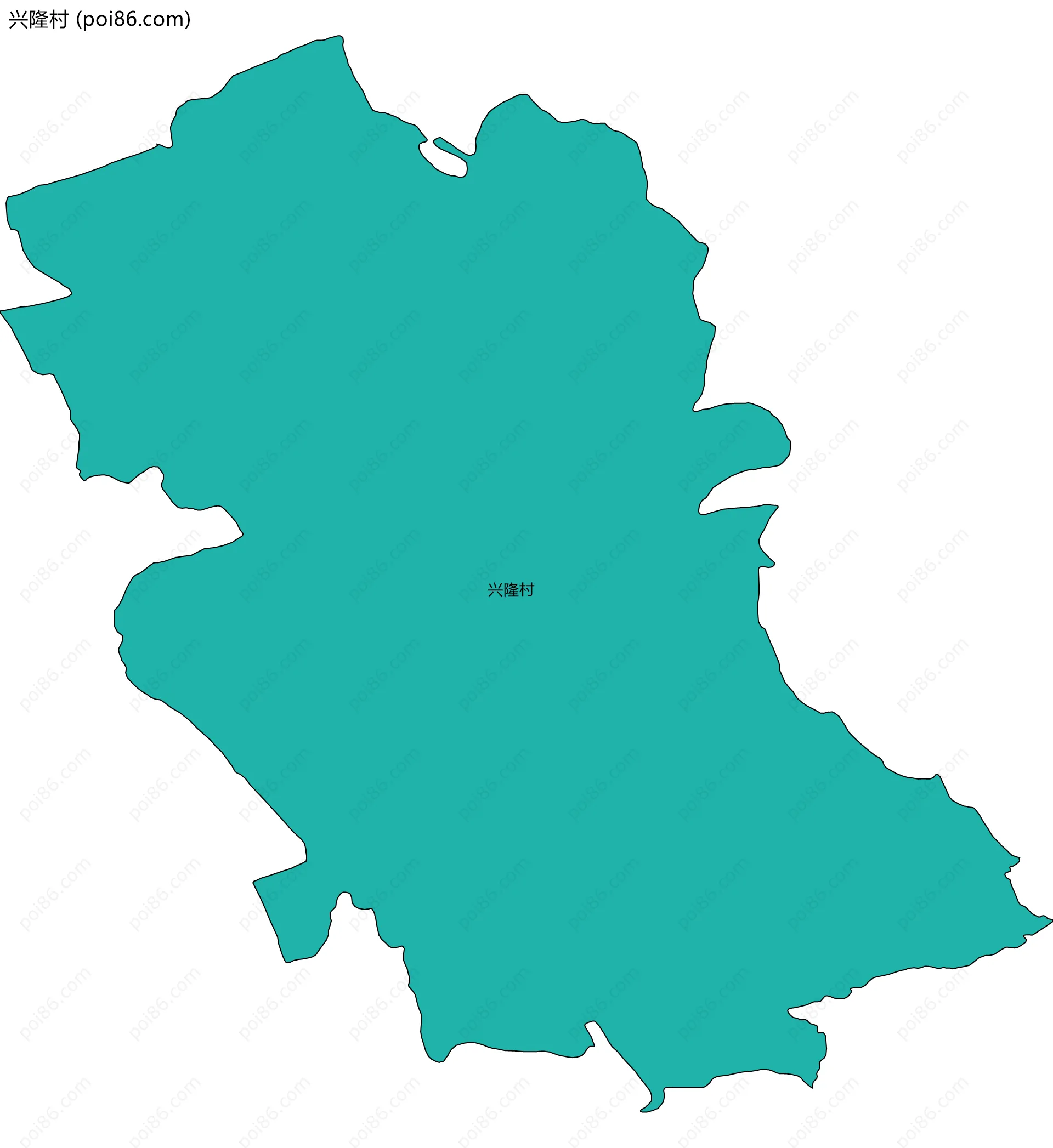 兴隆村边界地图